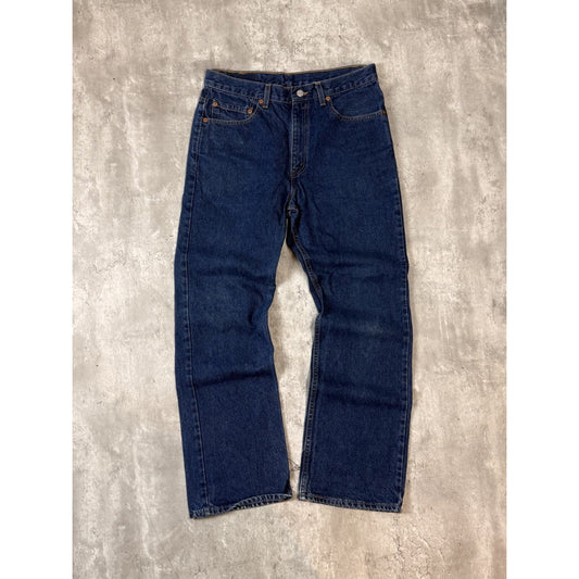 Vintage 90s Levis 517 Boot Cut Dark Wash Denim Pants Size 33 Blue