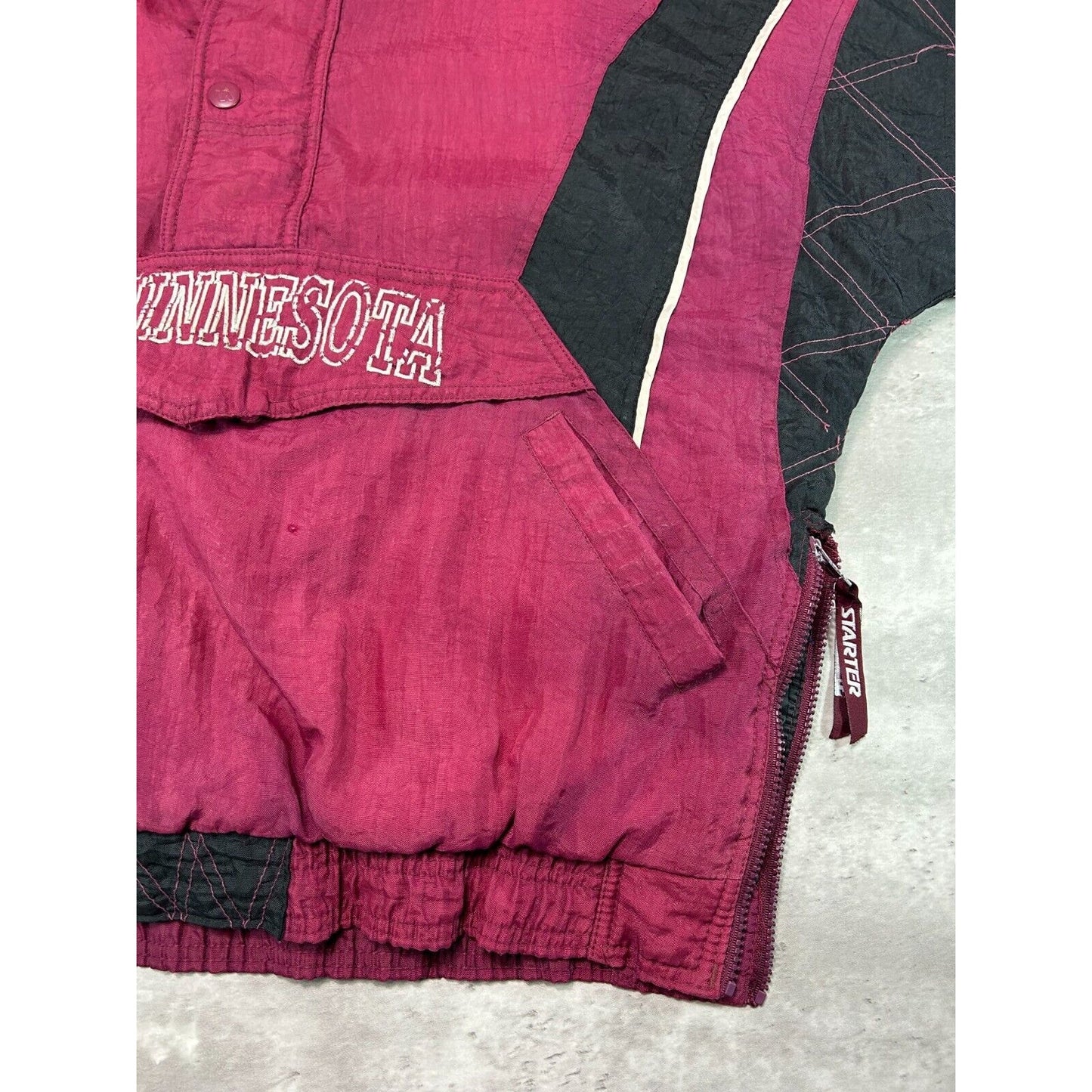 Vintage 90s Minnesota Golden Gophers NCAA Insulated Starter Jacket Size Large