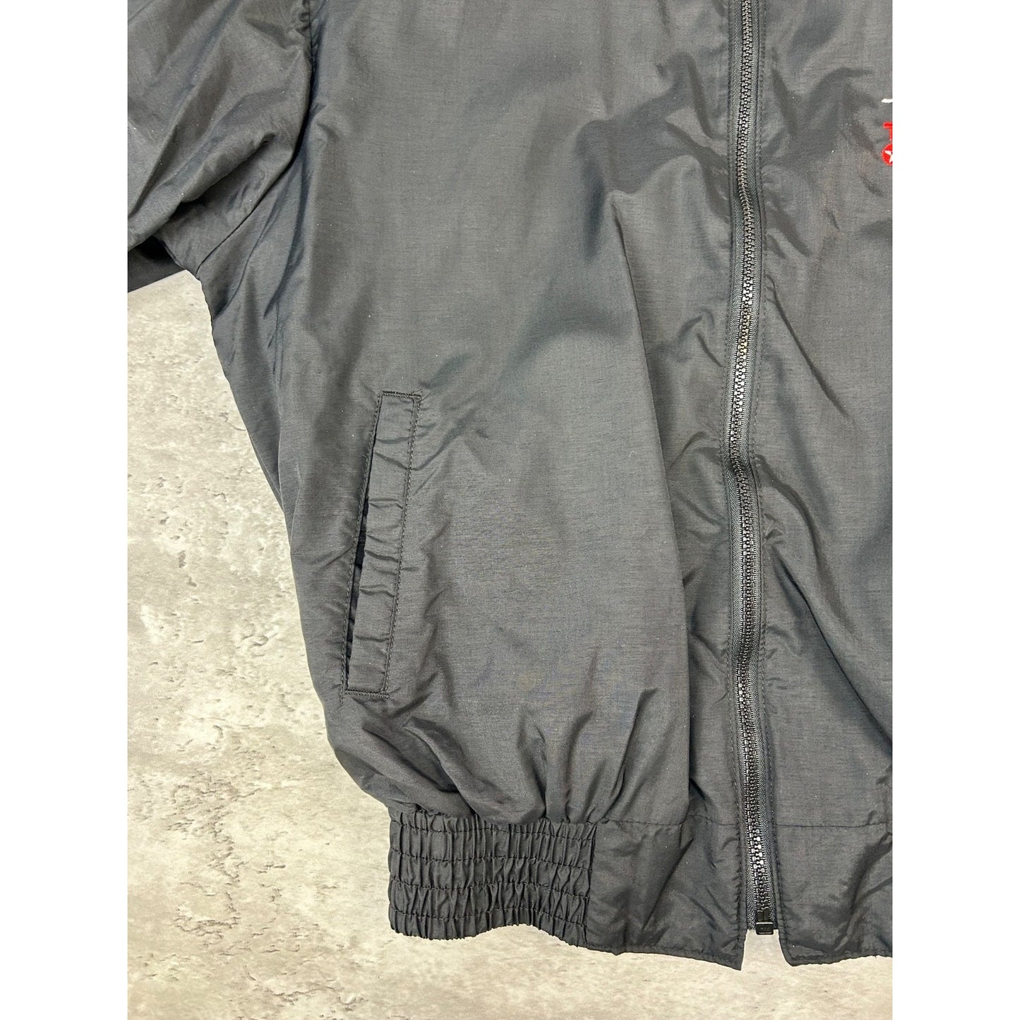 Vintage 90s Davey Allison #28 Embroidered Nascar Racing Bomber Jacket Size Large