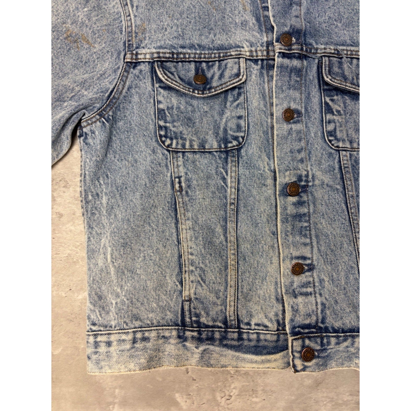 Vintage 90s Gap Denim Light Wash Denim Trucker Jacket Size Medium