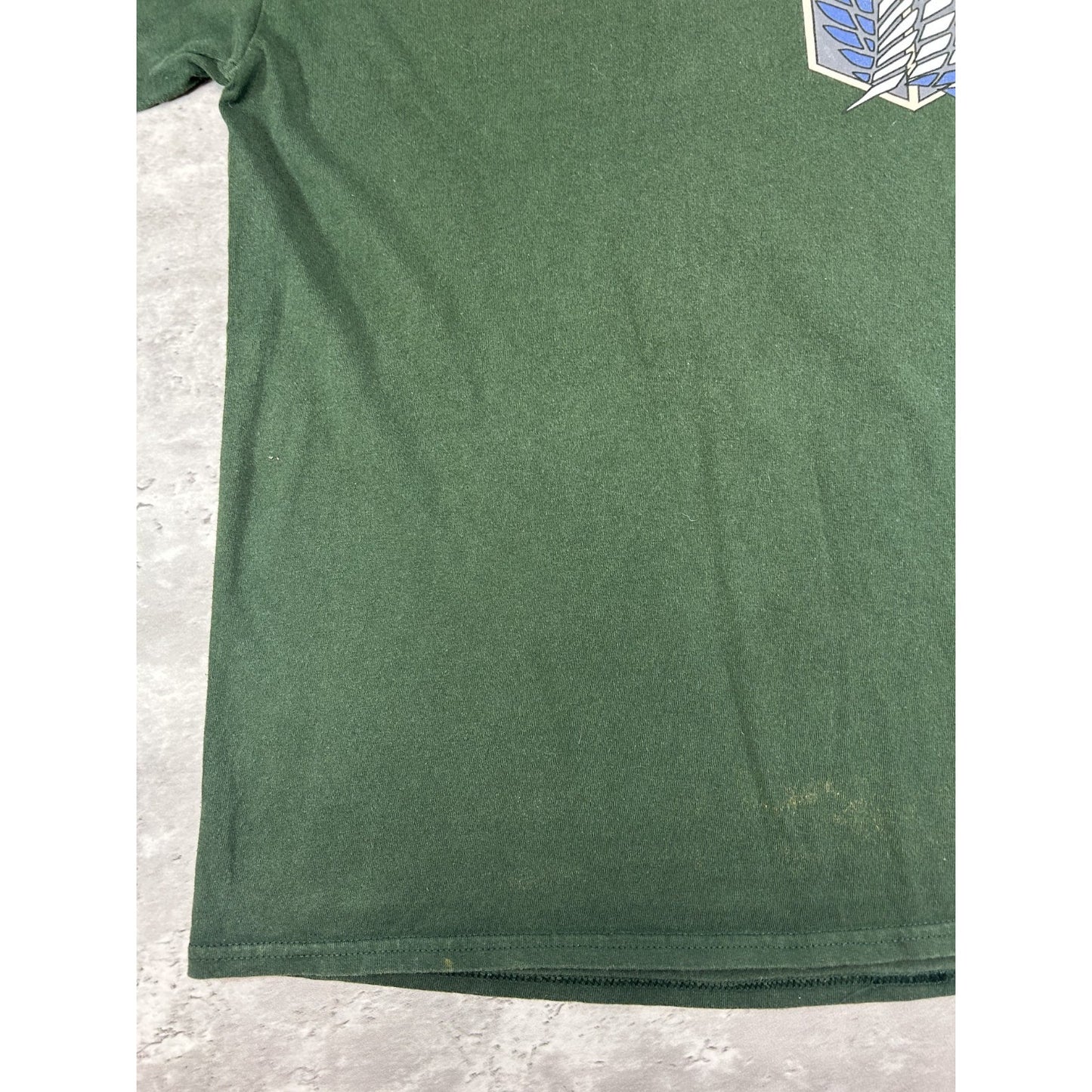 Attack On Titan Survey Corps Anime Promo Graphic T-Shirt Size Medium Green