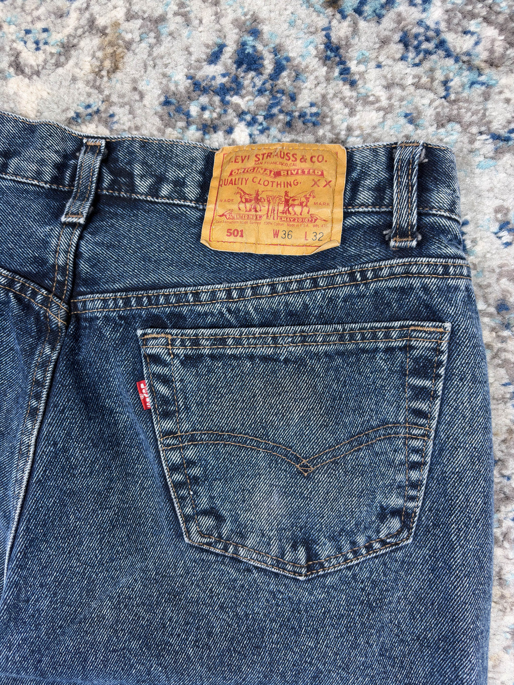 Vintage Levis XX 505 Red Tab Dark Wash Denim Pants Size 32