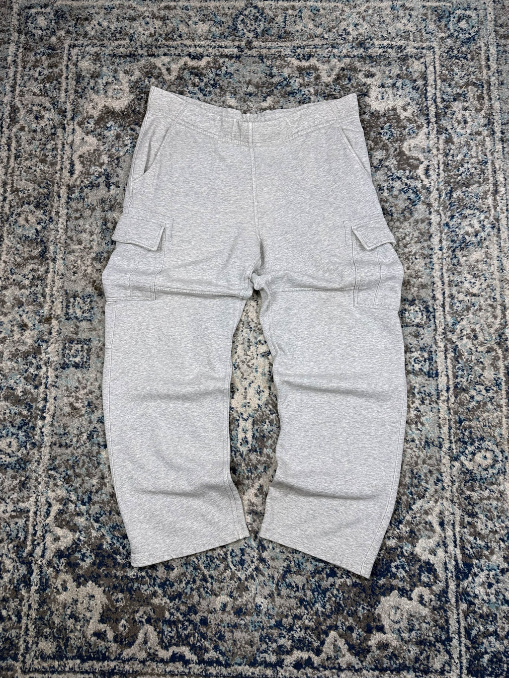 Vintage Nike Embroidered Pocket Logo Cargo Sweat Pants Sz Medium