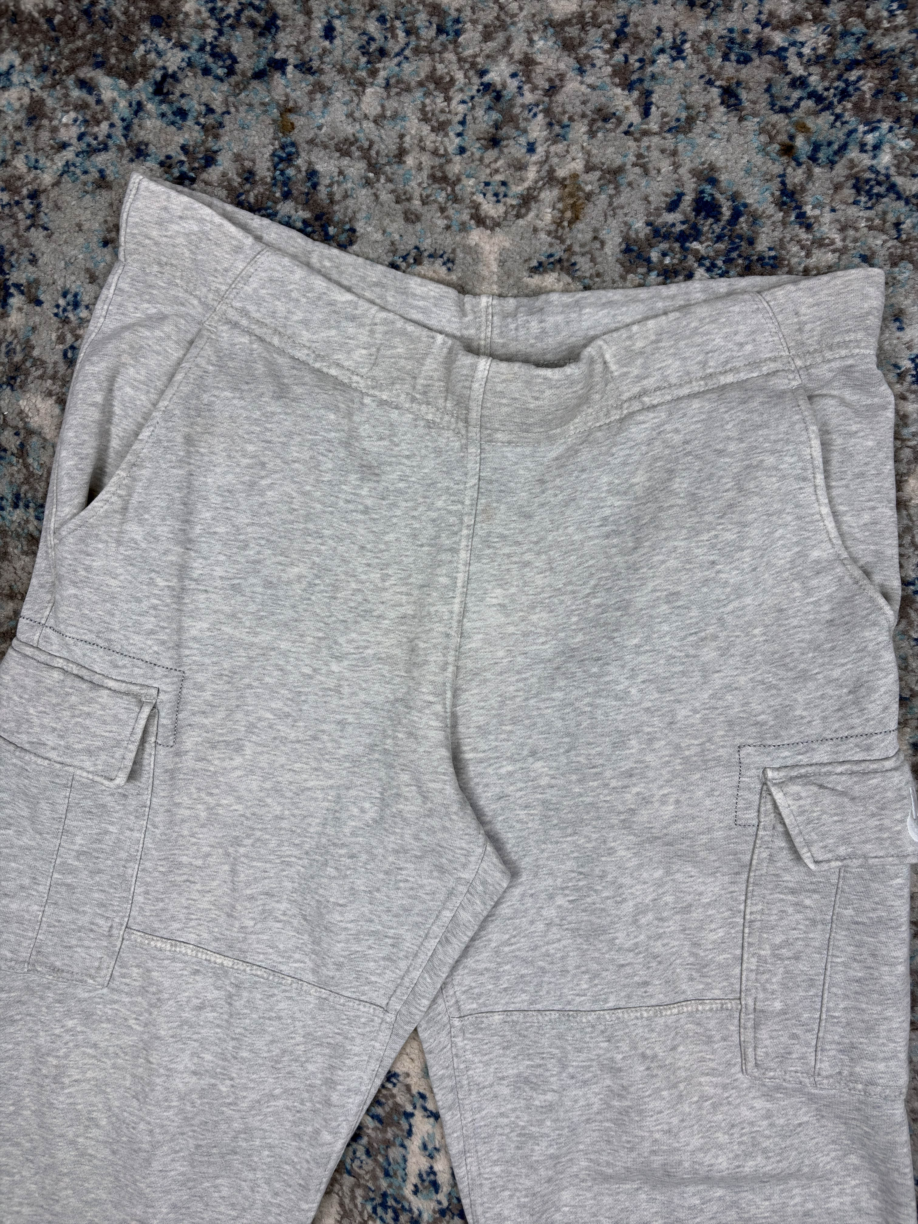 Vintage Nike Embroidered Pocket Logo Cargo Sweat Pants Sz Medium