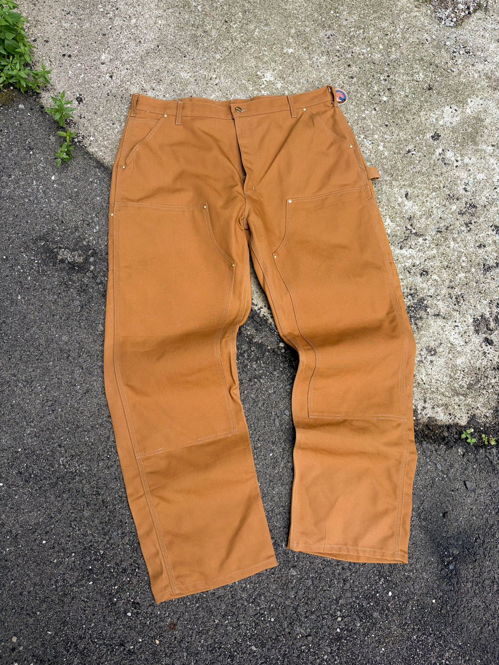 Vintage Carhartt Dungaree Fit Double Knee Workwear Pants Size 40