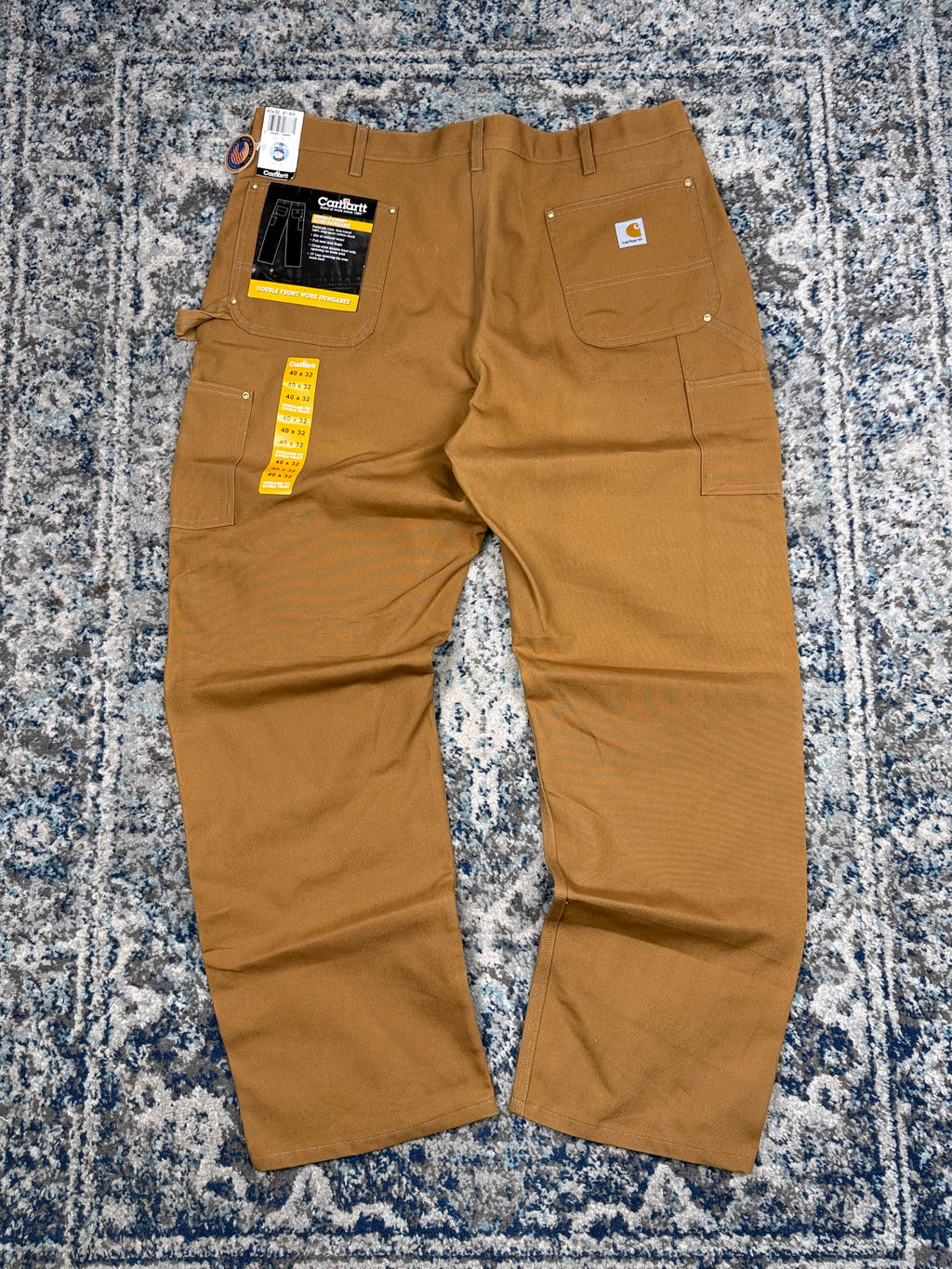 Vintage Carhartt Dungaree Fit Double Knee Workwear Pants Size 40