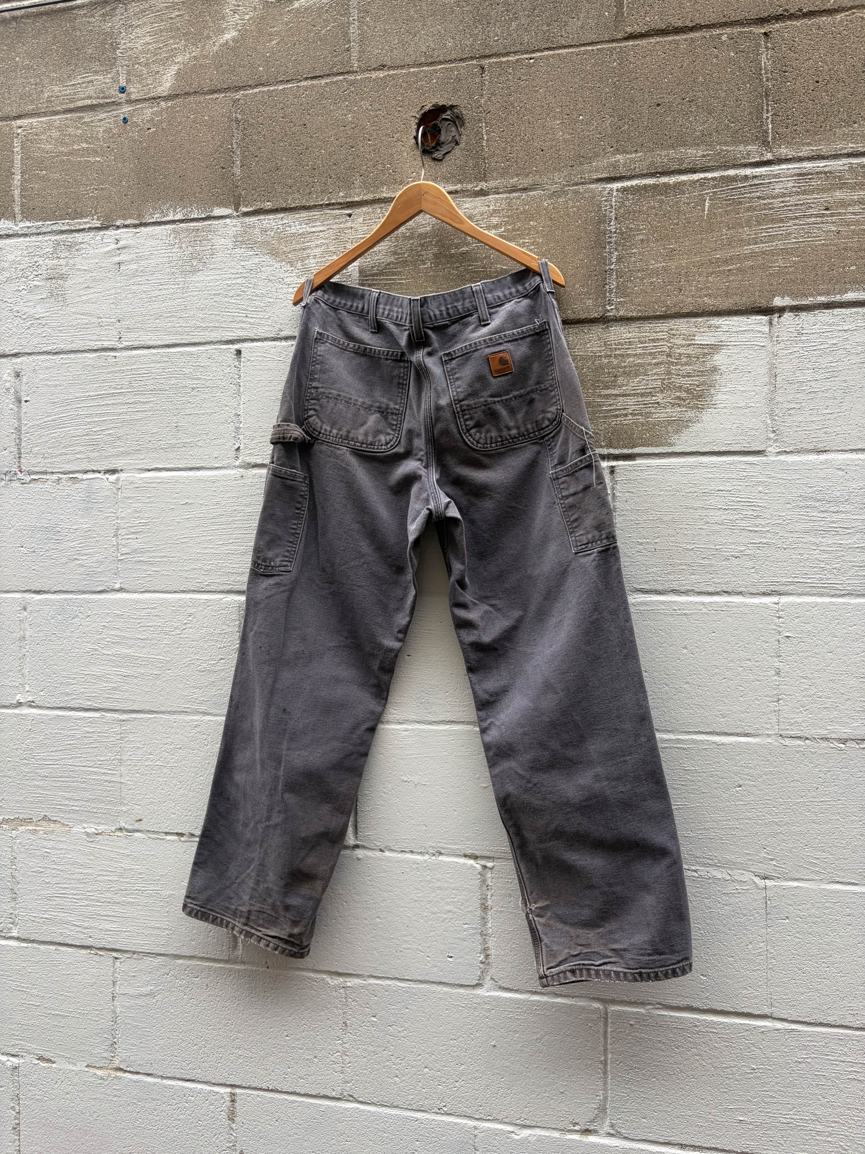 Vintage Carhartt Canvas Workwear Dungaree Carpenter Pants Size 30