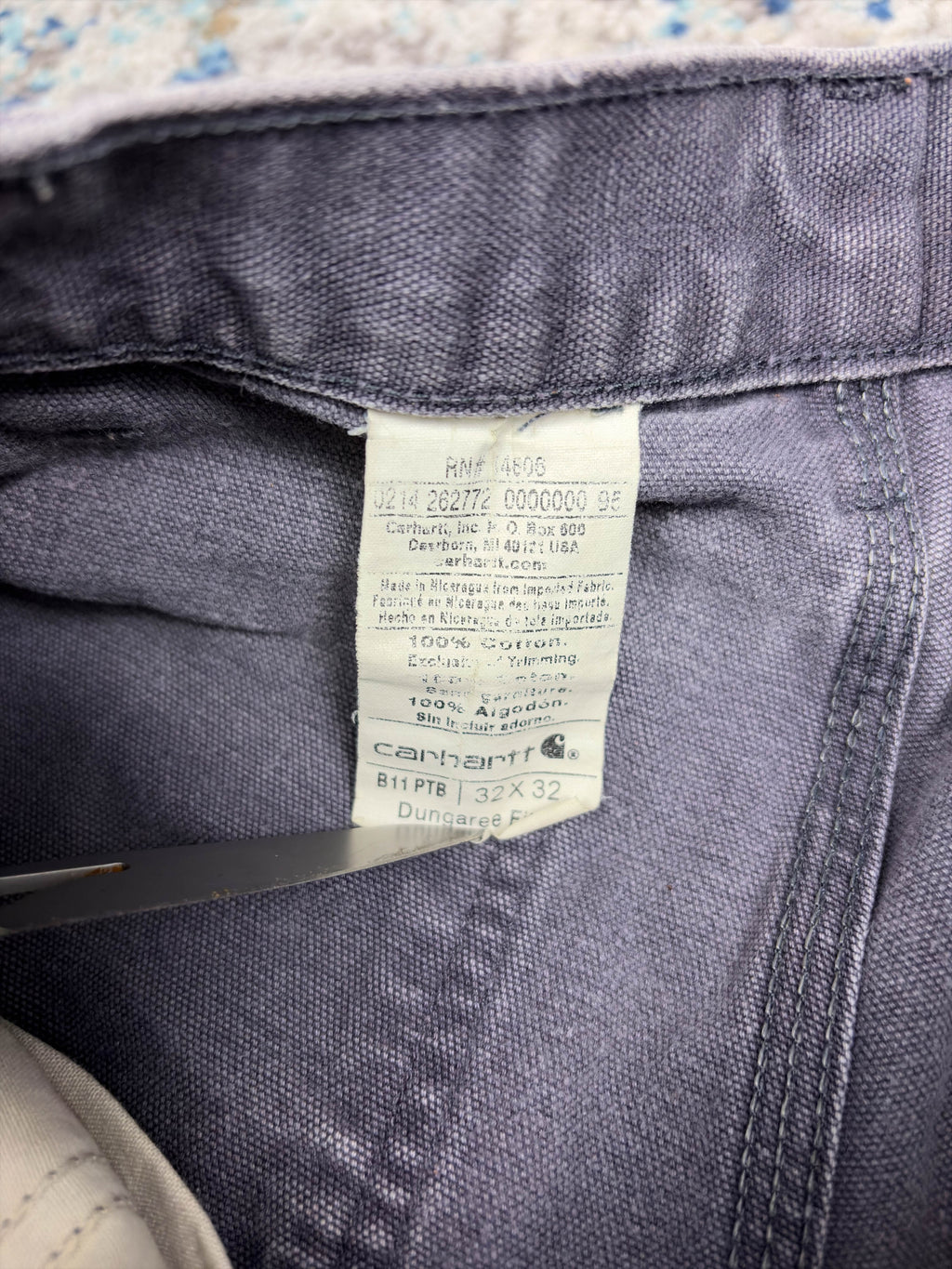 Vintage Carhartt Canvas Workwear Dungaree Carpenter Pants Size 30