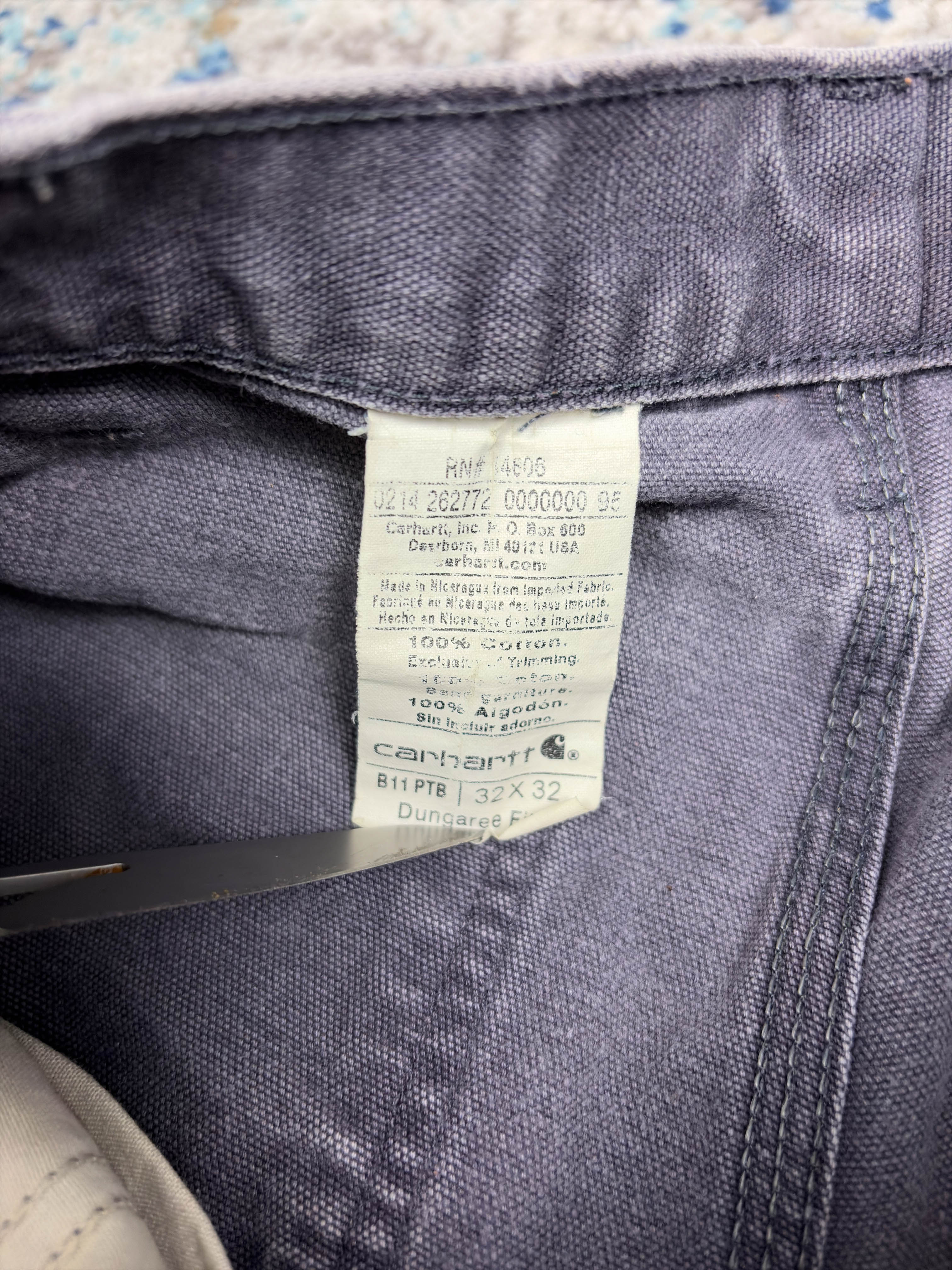 Vintage Carhartt Canvas Workwear Dungaree Carpenter Pants Size 30