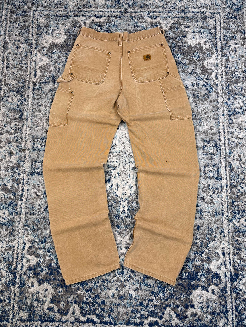 Vintage Carhartt Canvas Workwear Dungaree Double Knee Pants Size 28