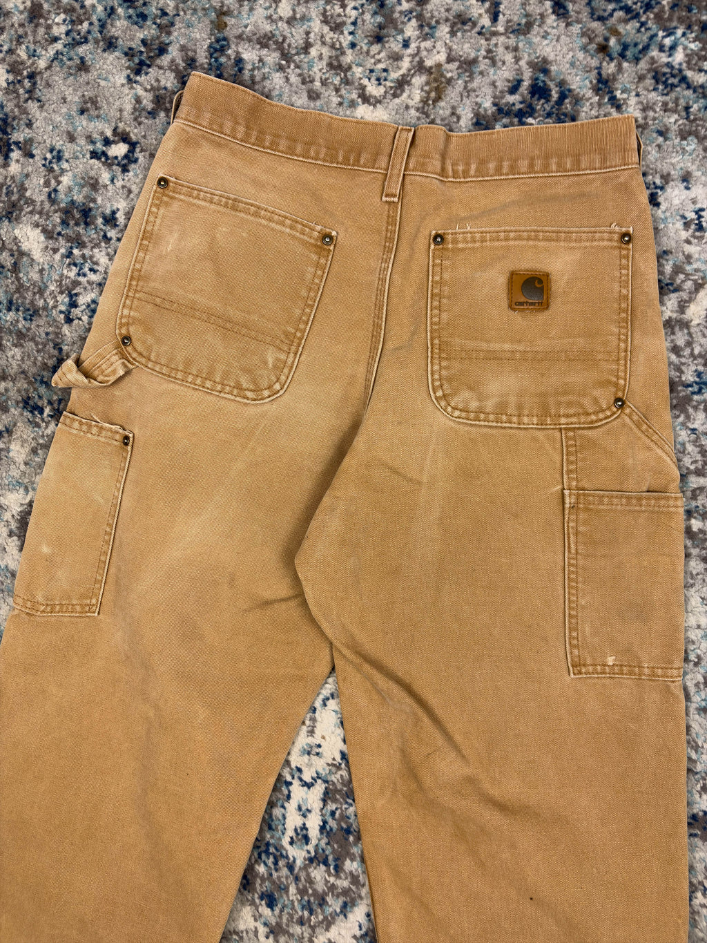 Vintage Carhartt Canvas Workwear Dungaree Double Knee Pants Size 28
