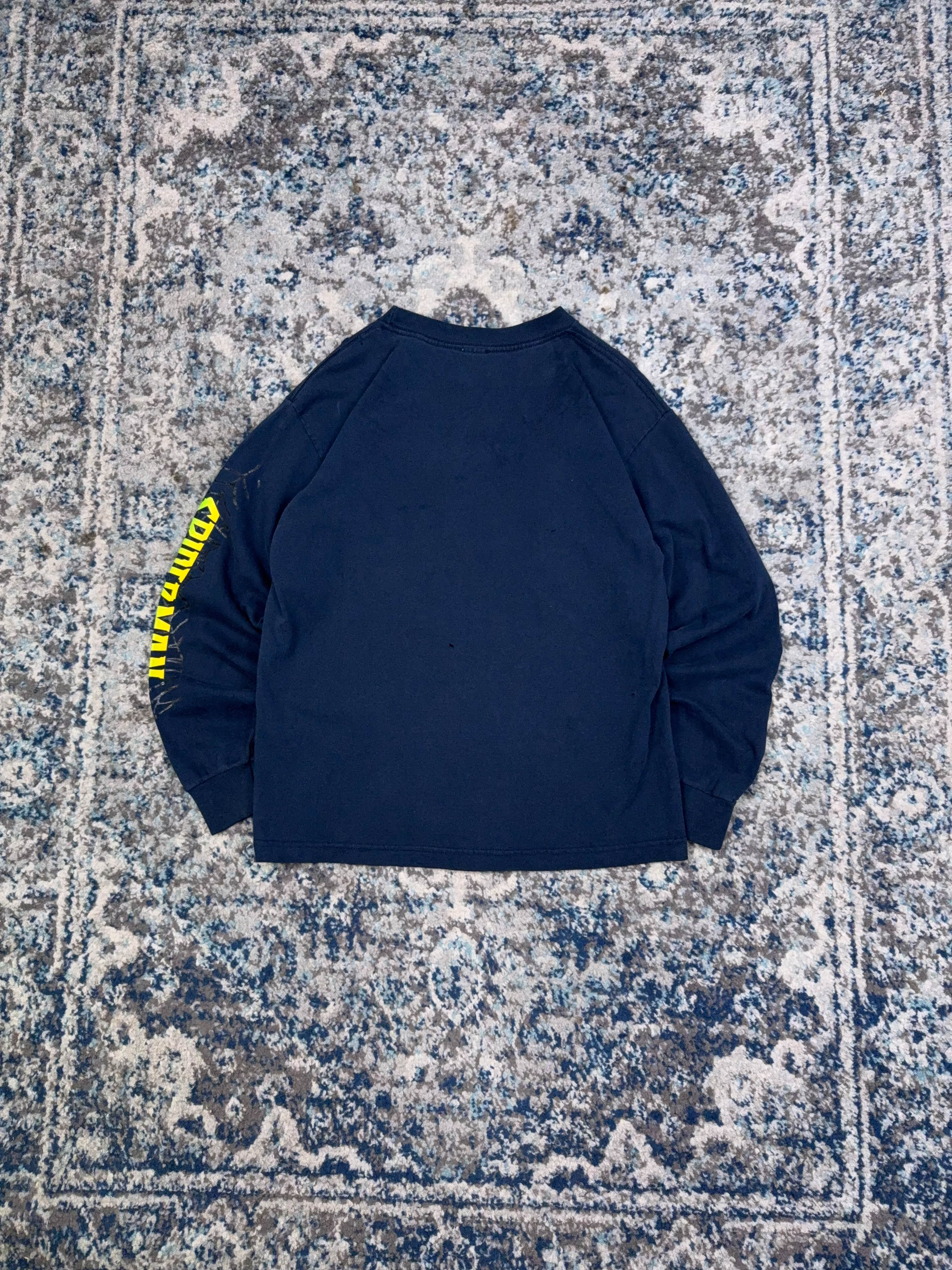Vintage 2002 Spiderman Marvel Movie Promo Long Sleeve T-Shirt Size YOUTH XL