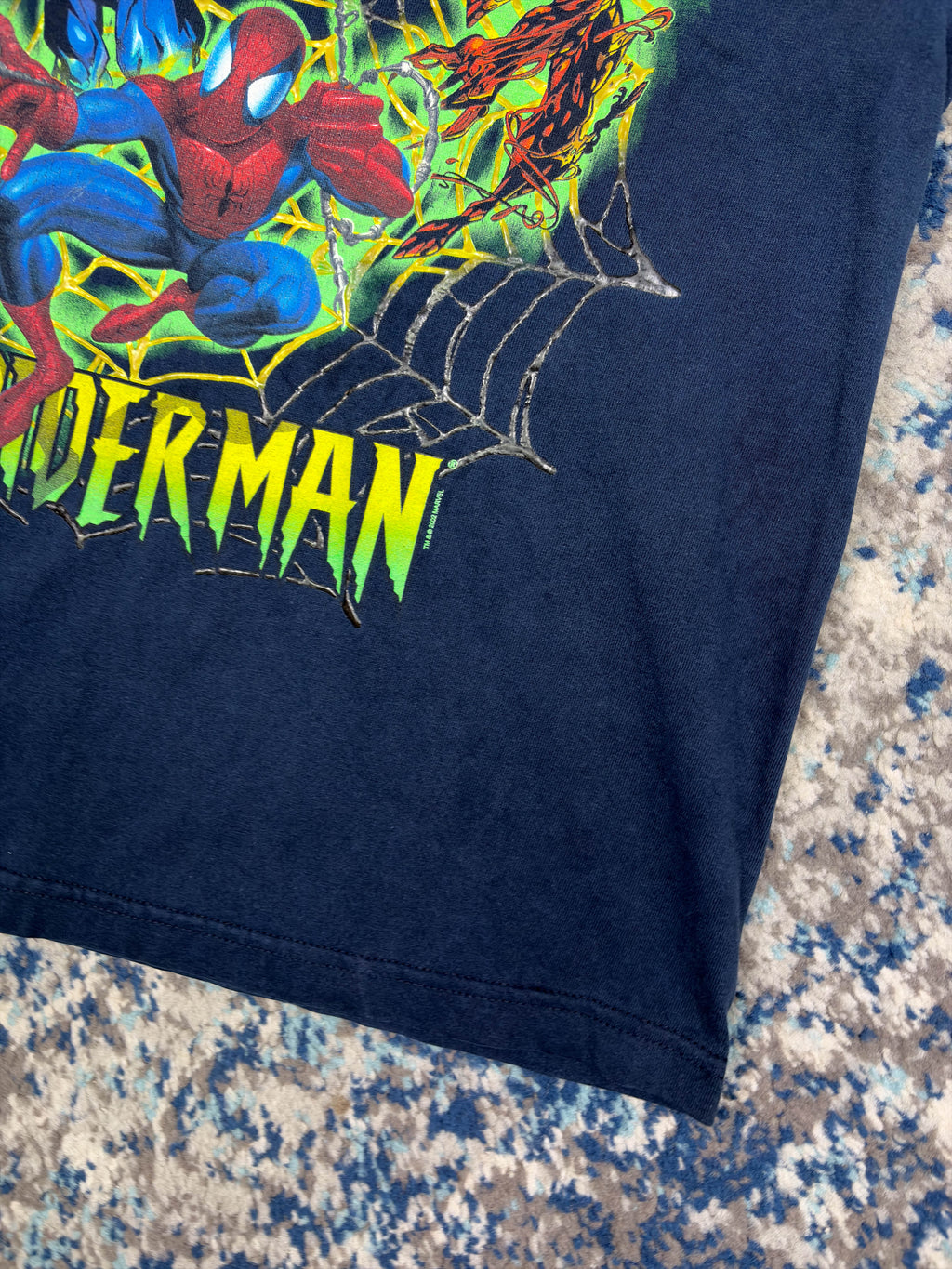 Vintage 2002 Spiderman Marvel Movie Promo Long Sleeve T-Shirt Size YOUTH XL