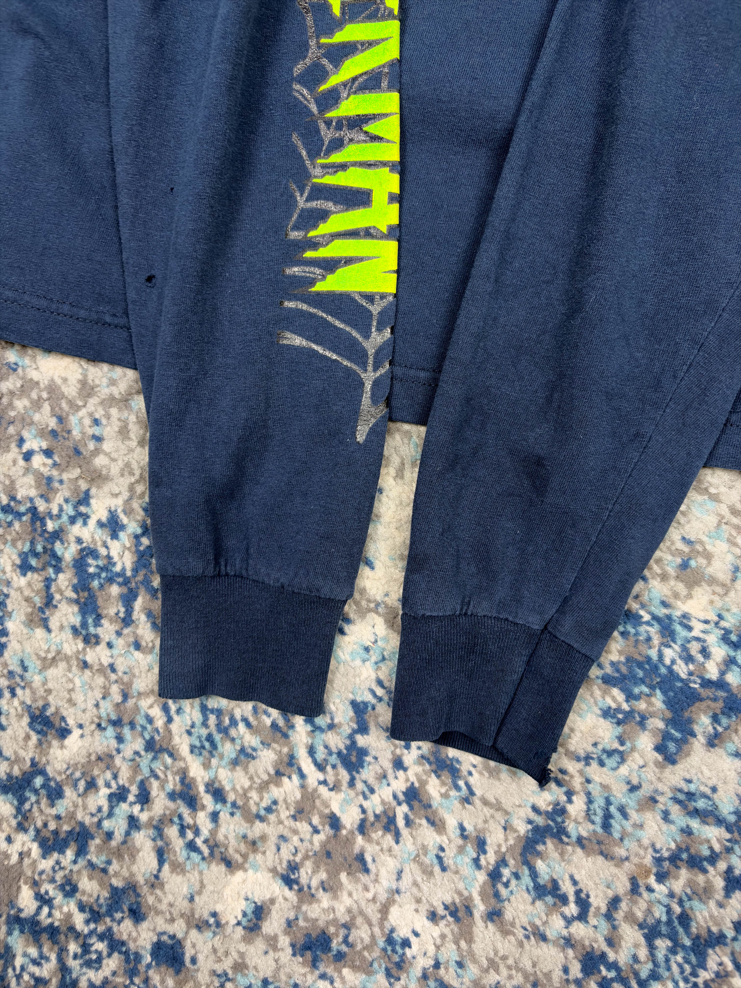 Vintage 2002 Spiderman Marvel Movie Promo Long Sleeve T-Shirt Size YOUTH XL