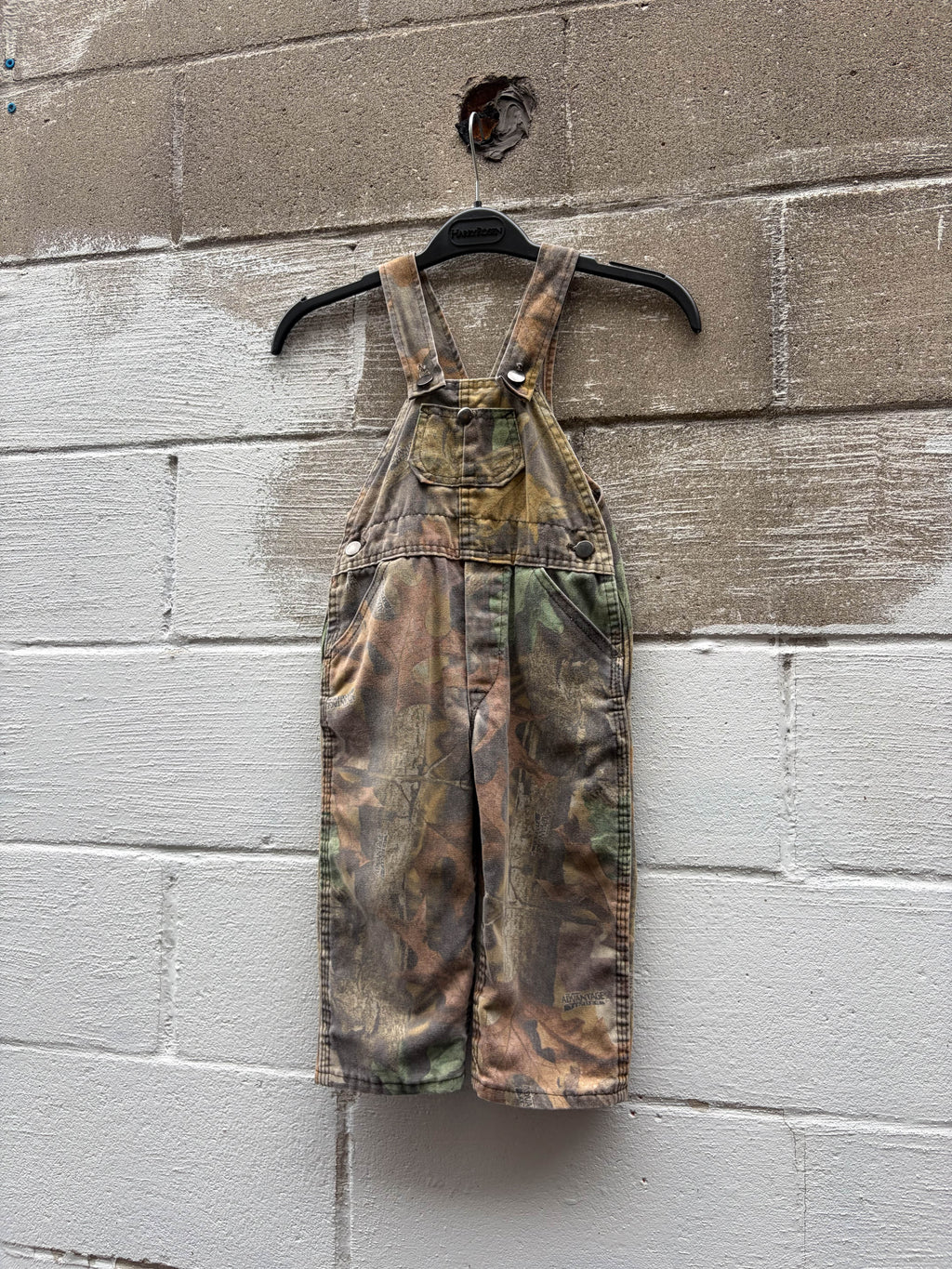 Vintage Pella Advantage Timber Camo Overall Pants Size XS YOUTH
