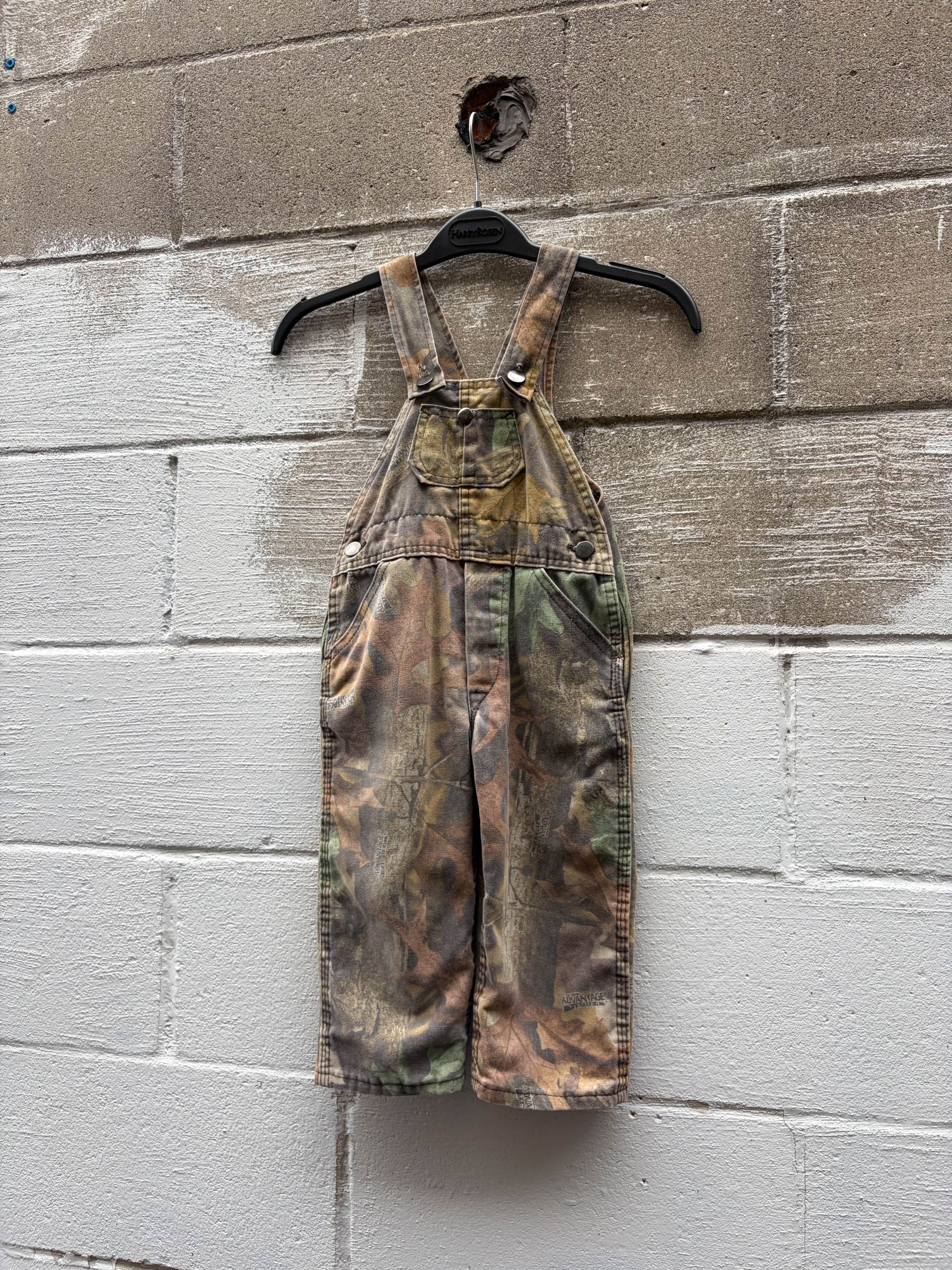 Vintage Pella Advantage Timber Camo Overall Pants Size XS YOUTH