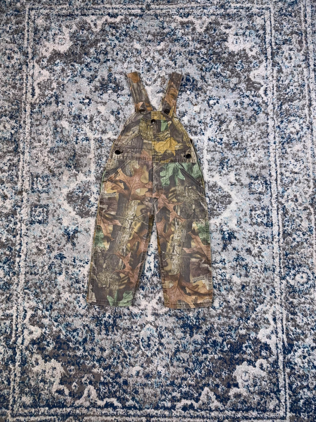 Vintage Pella Advantage Timber Camo Overall Pants Size XS YOUTH