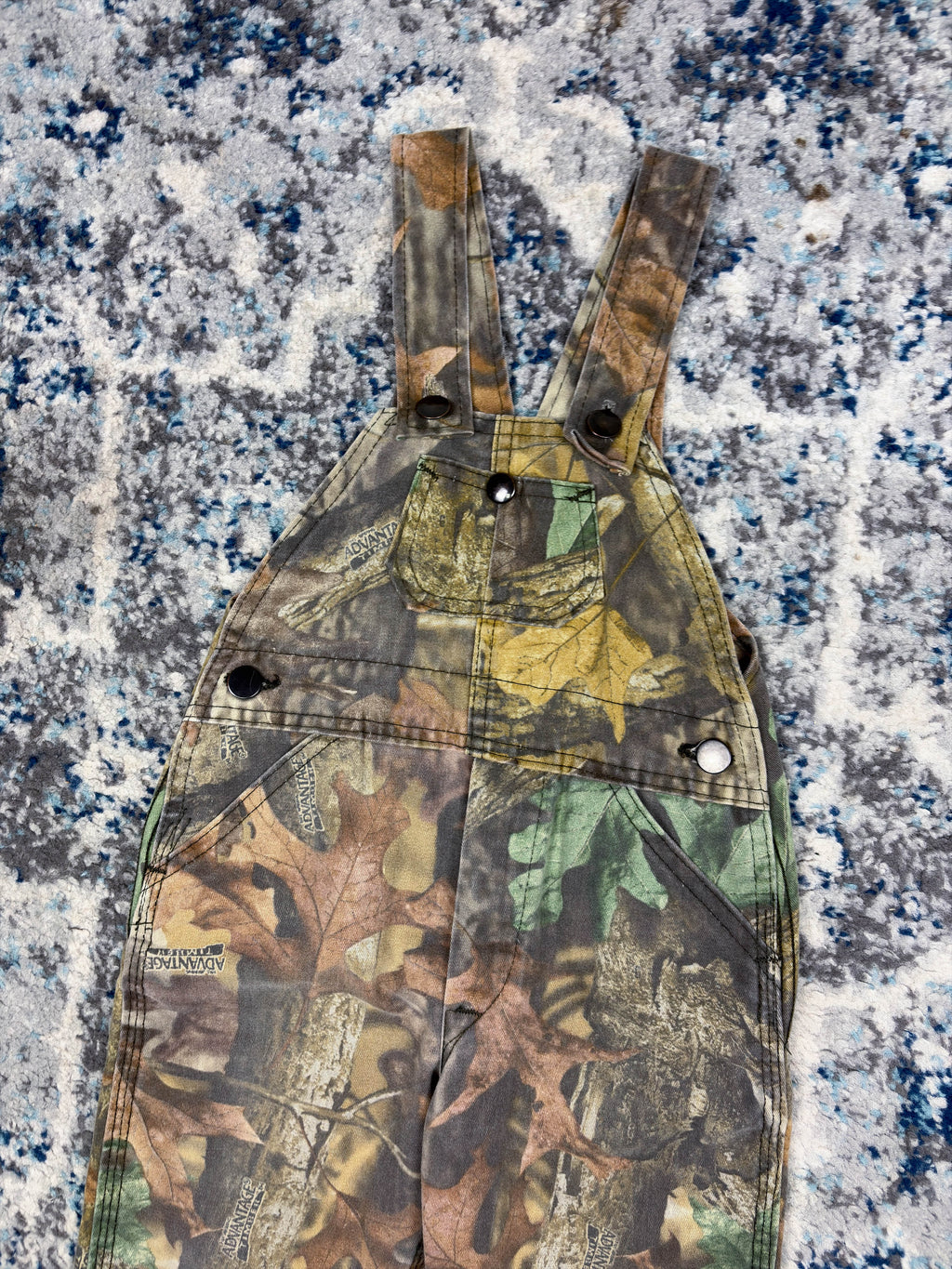 Vintage Pella Advantage Timber Camo Overall Pants Size XS YOUTH
