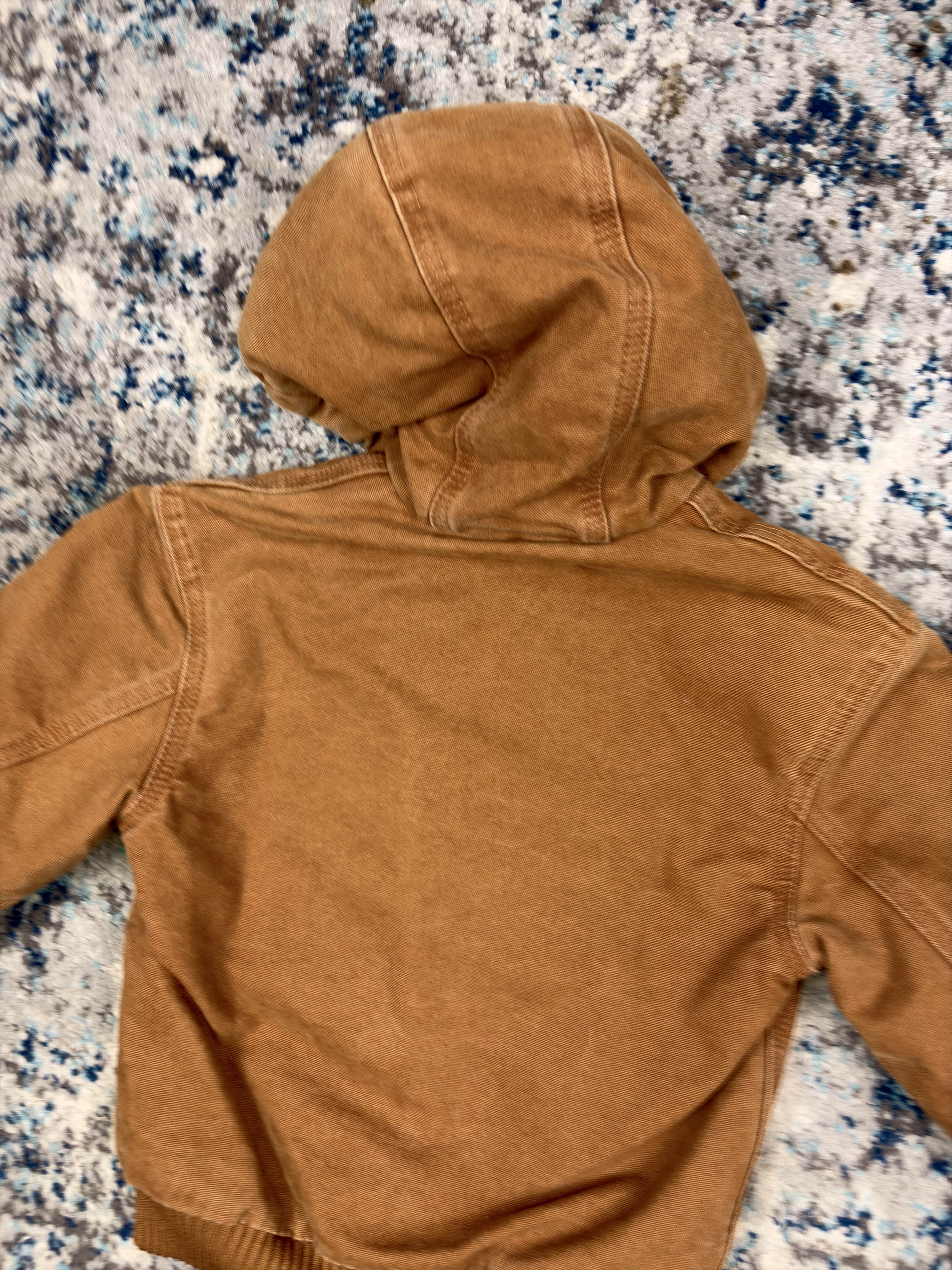Vintage Carhartt Insulated Hooded Active Jacket Size YOUTH S (6/7)