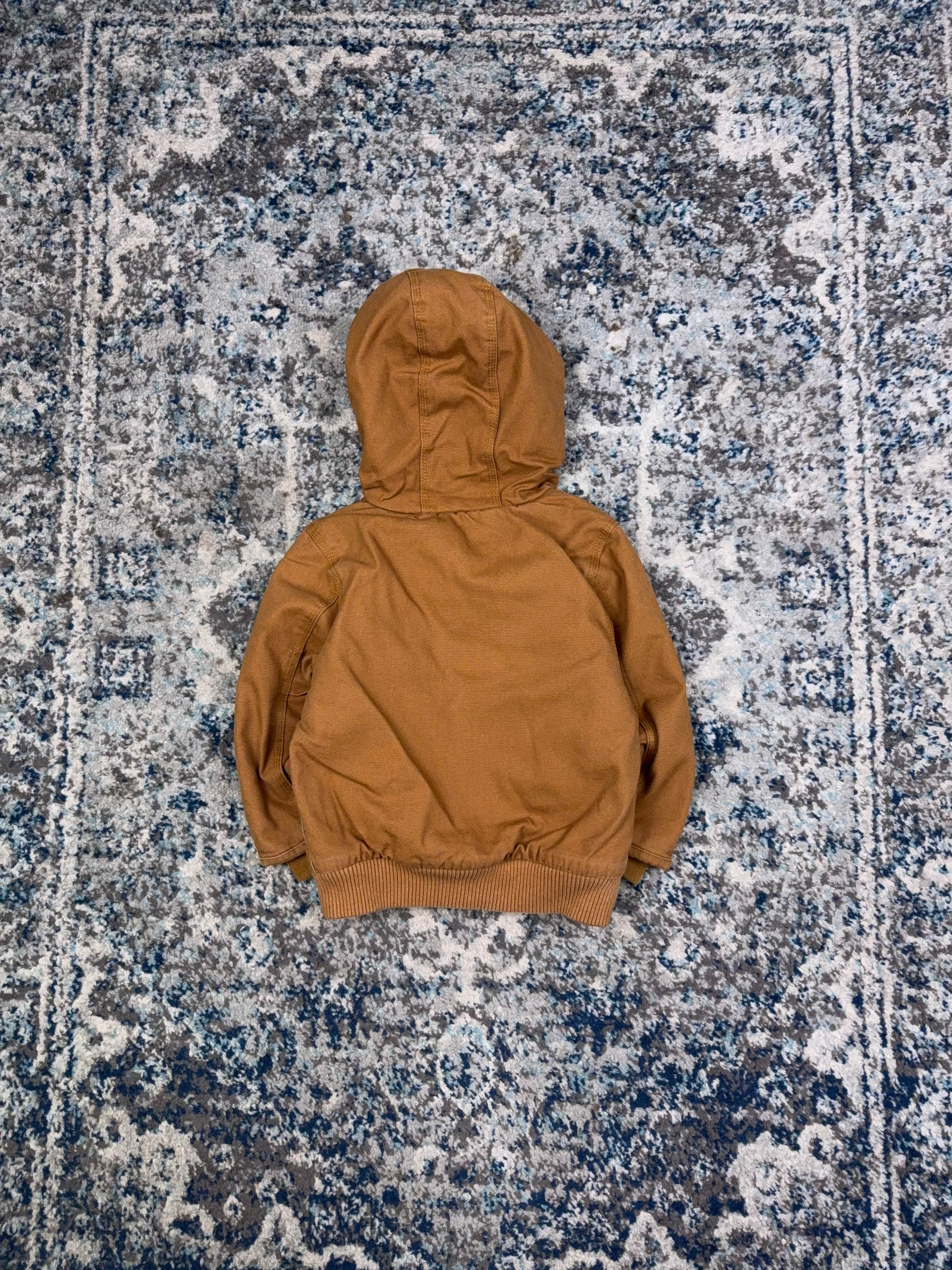 Vintage Carhartt Insulated Workwear Hooded Active Jacket Size YOUTH 4T