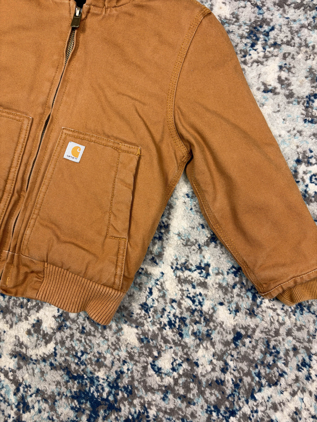 Vintage Carhartt Insulated Workwear Hooded Active Jacket Size YOUTH 4T