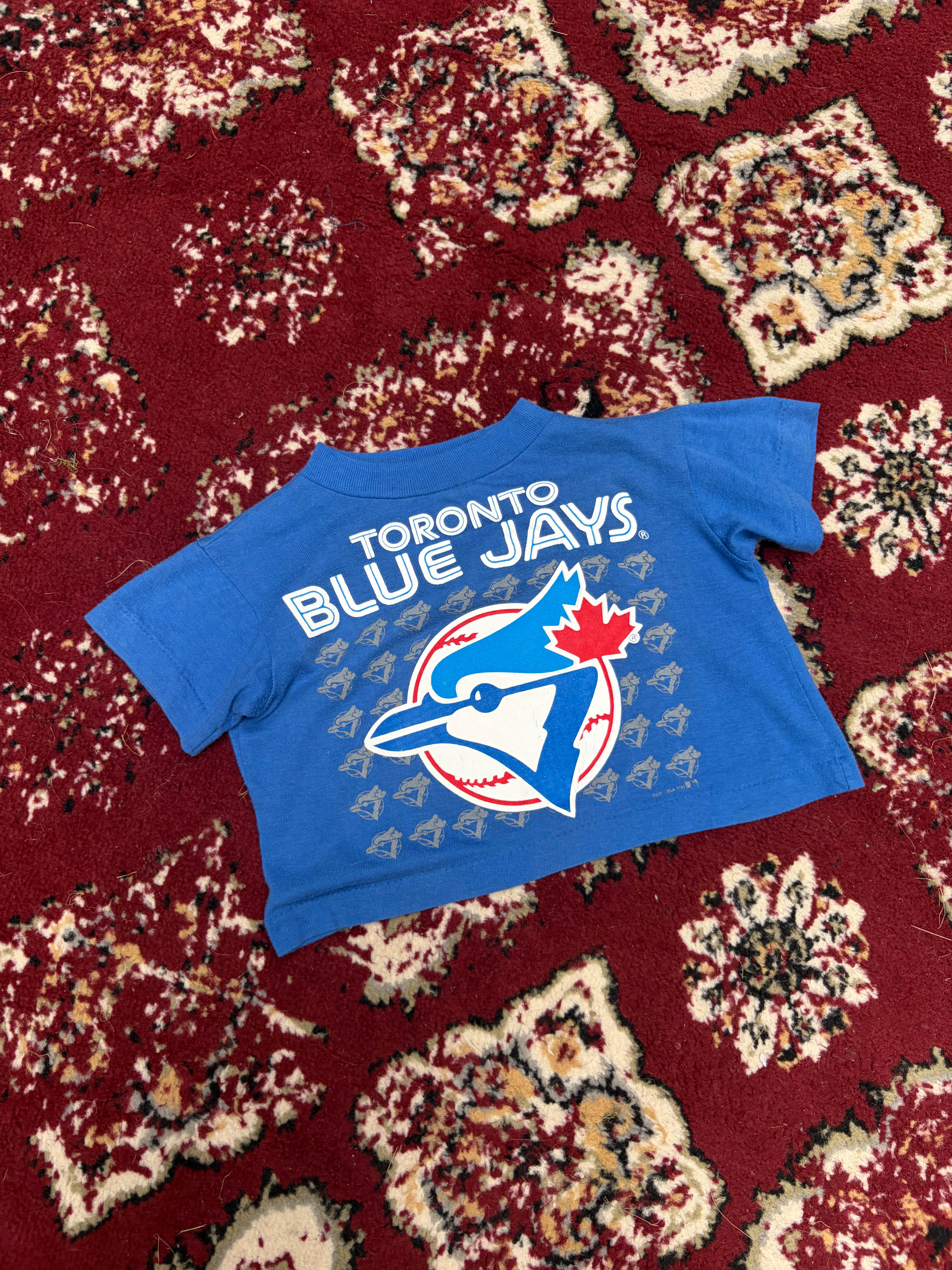 Vintage 1991 Toronto Blue Jays MLB Baseball Graphic T-Shirt Size YOUTH 2