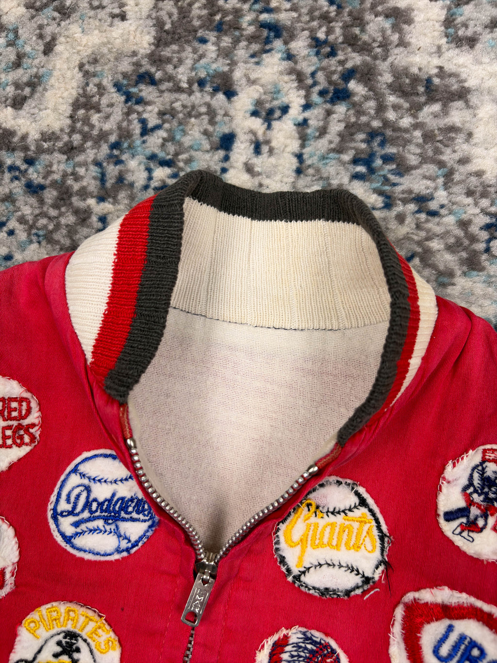 Vintage MLB Team Roster Embroidered Varsity Jacket Size YOUTH 2