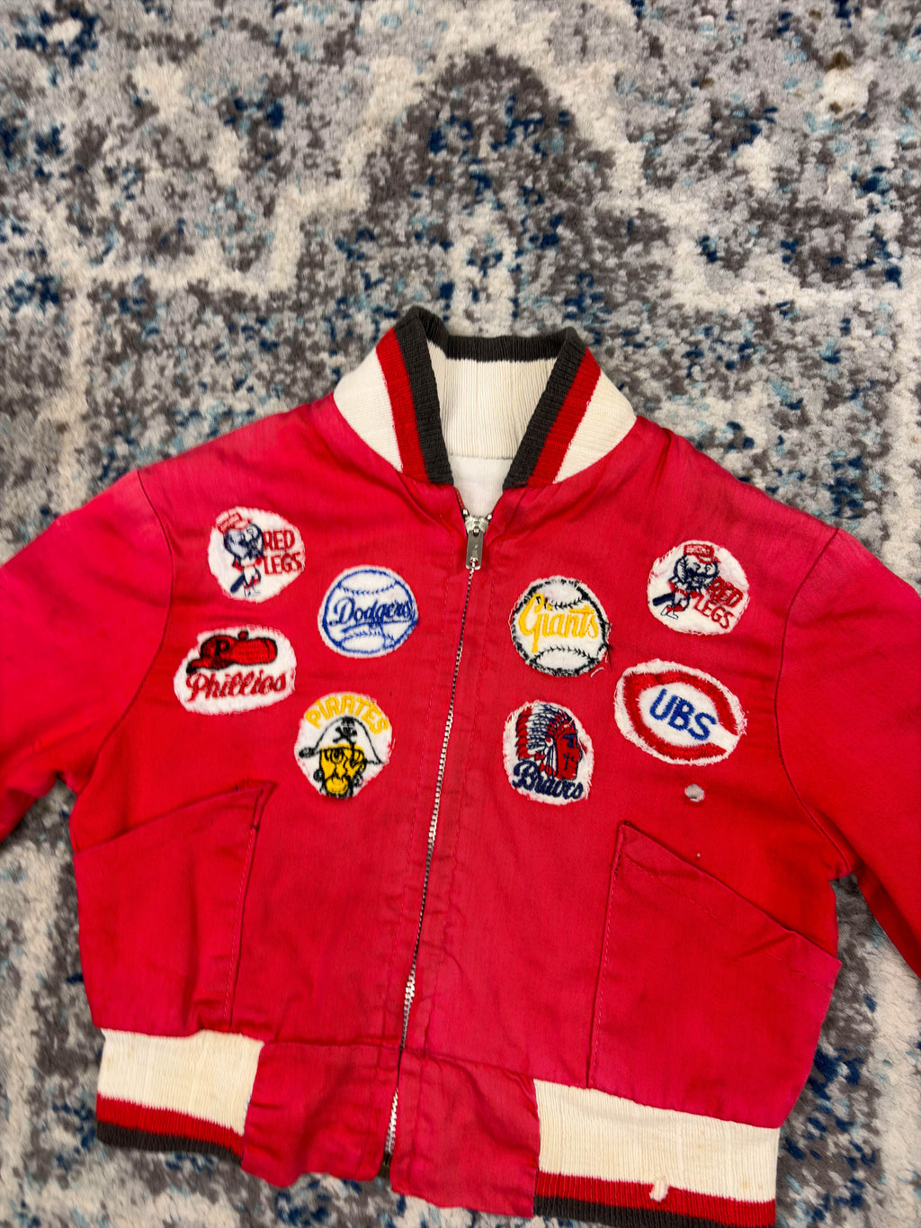 Vintage MLB Team Roster Embroidered Varsity Jacket Size YOUTH 2