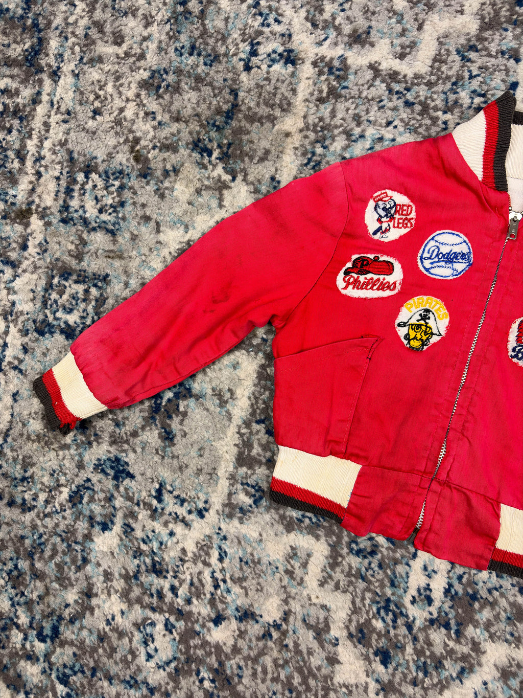Vintage MLB Team Roster Embroidered Varsity Jacket Size YOUTH 2