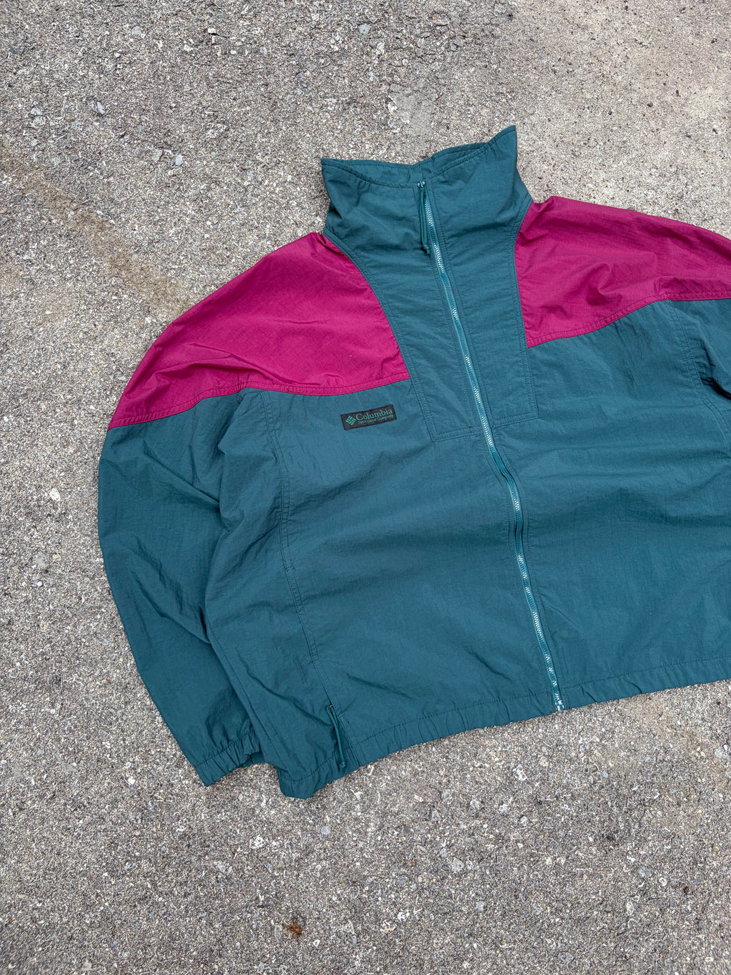 Vintage 90s Womens Columbia Full Zip Windbreaker Jacket Size XL