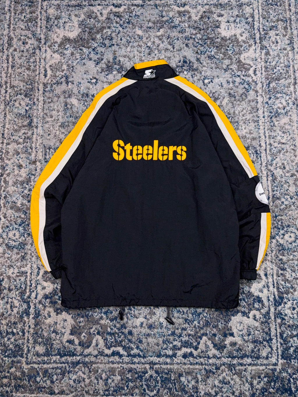 Vintage 90s Pittsburgh Steelers NFL Embroidered Starter Windbreaker Jacket Size XL