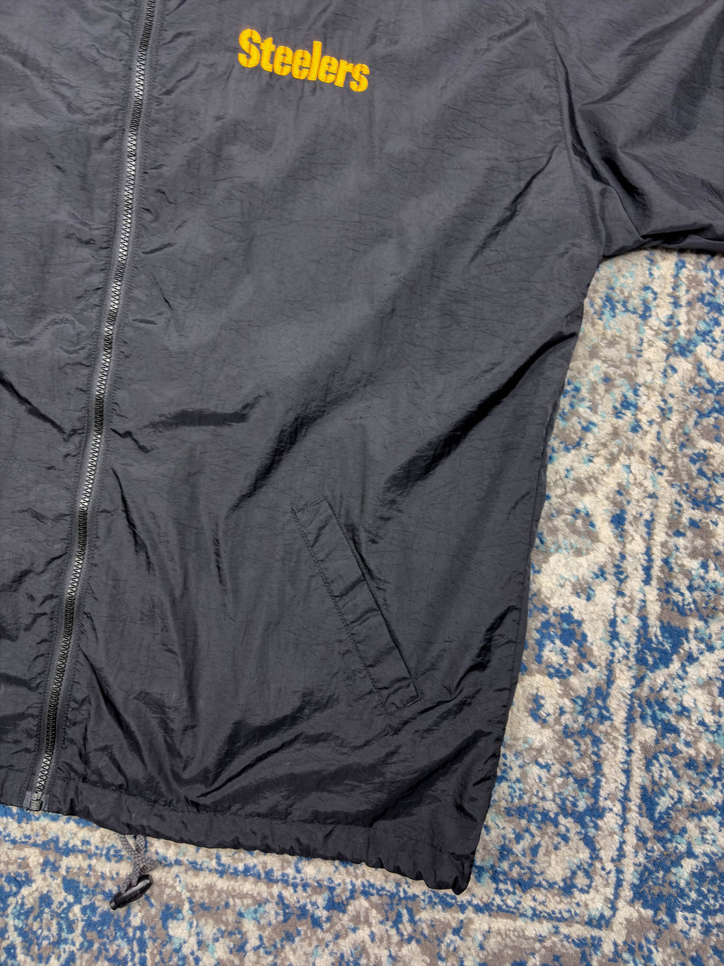 Vintage 90s Pittsburgh Steelers NFL Embroidered Starter Windbreaker Jacket Size XL