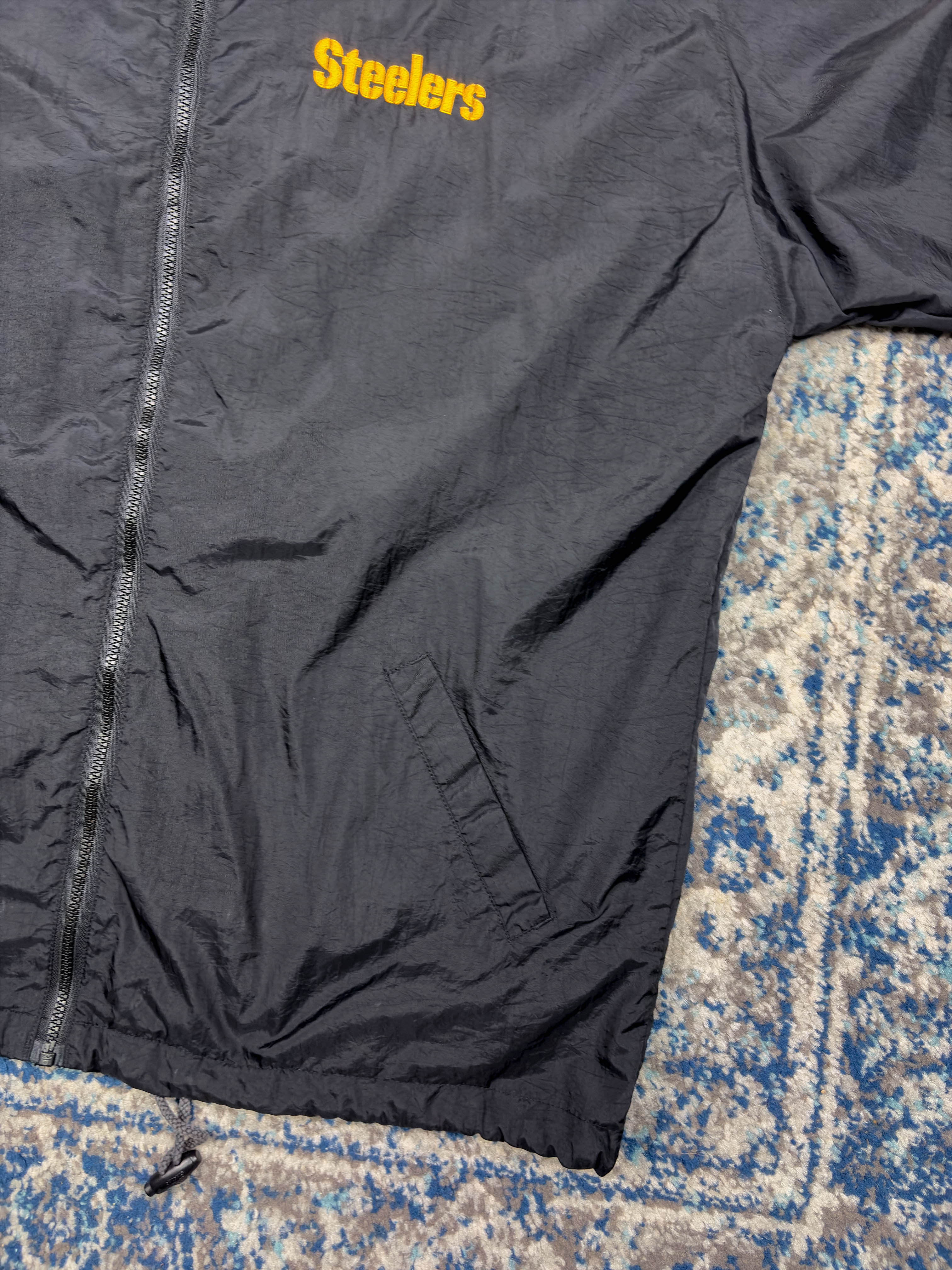 Vintage 90s Pittsburgh Steelers NFL Embroidered Starter Windbreaker Jacket Size XL