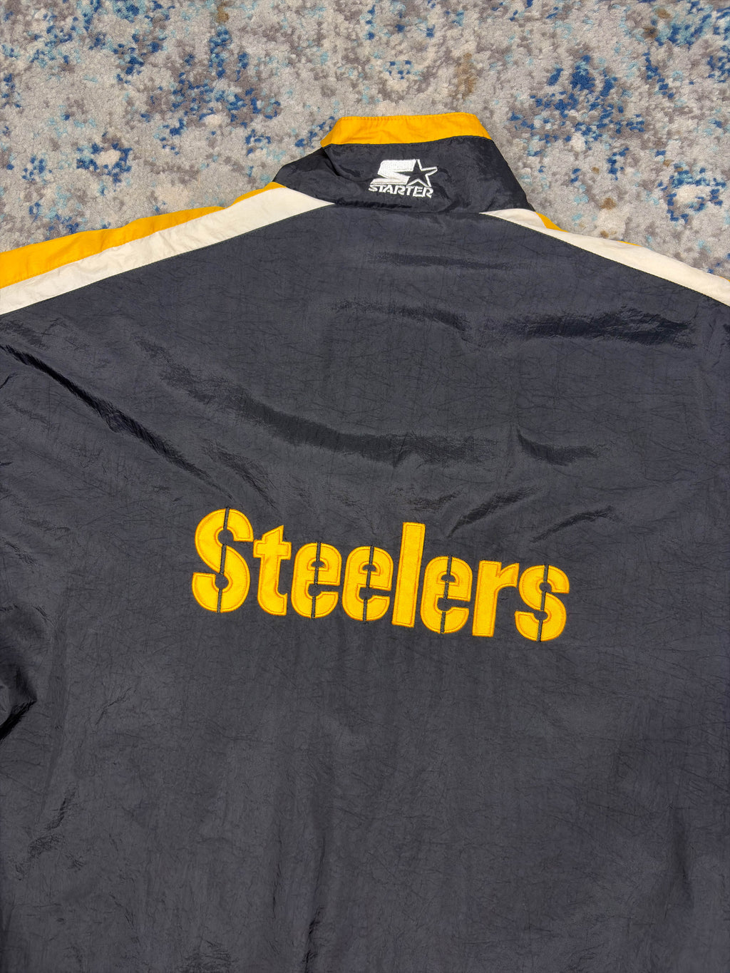 Vintage 90s Pittsburgh Steelers NFL Embroidered Starter Windbreaker Jacket Size XL