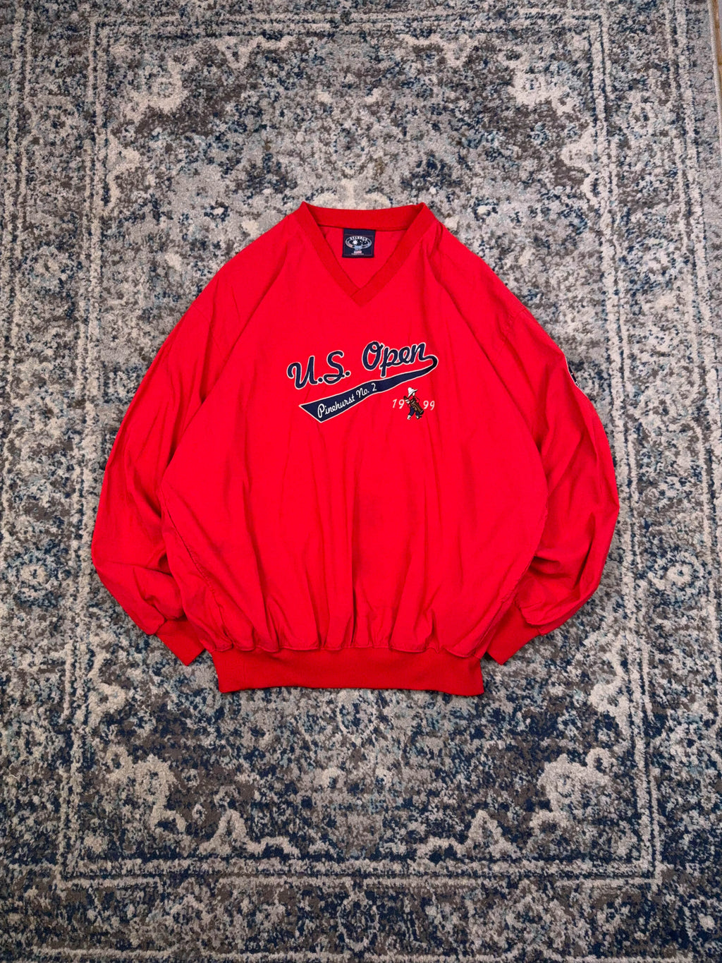 Vintage 1999 US Open Embroidered Tailsweep Windbreaker Jacket Size Large