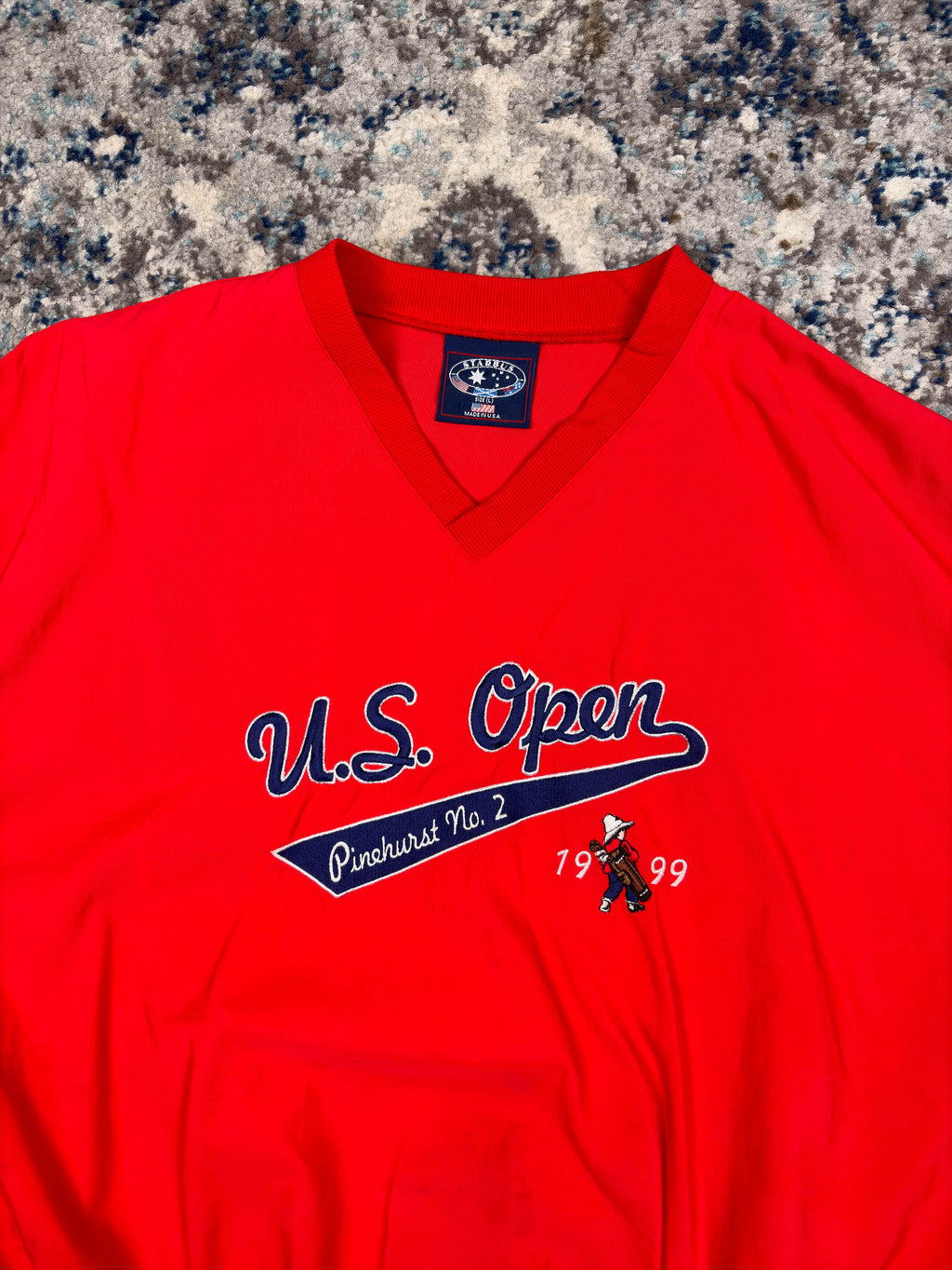Vintage 1999 US Open Embroidered Tailsweep Windbreaker Jacket Size Large