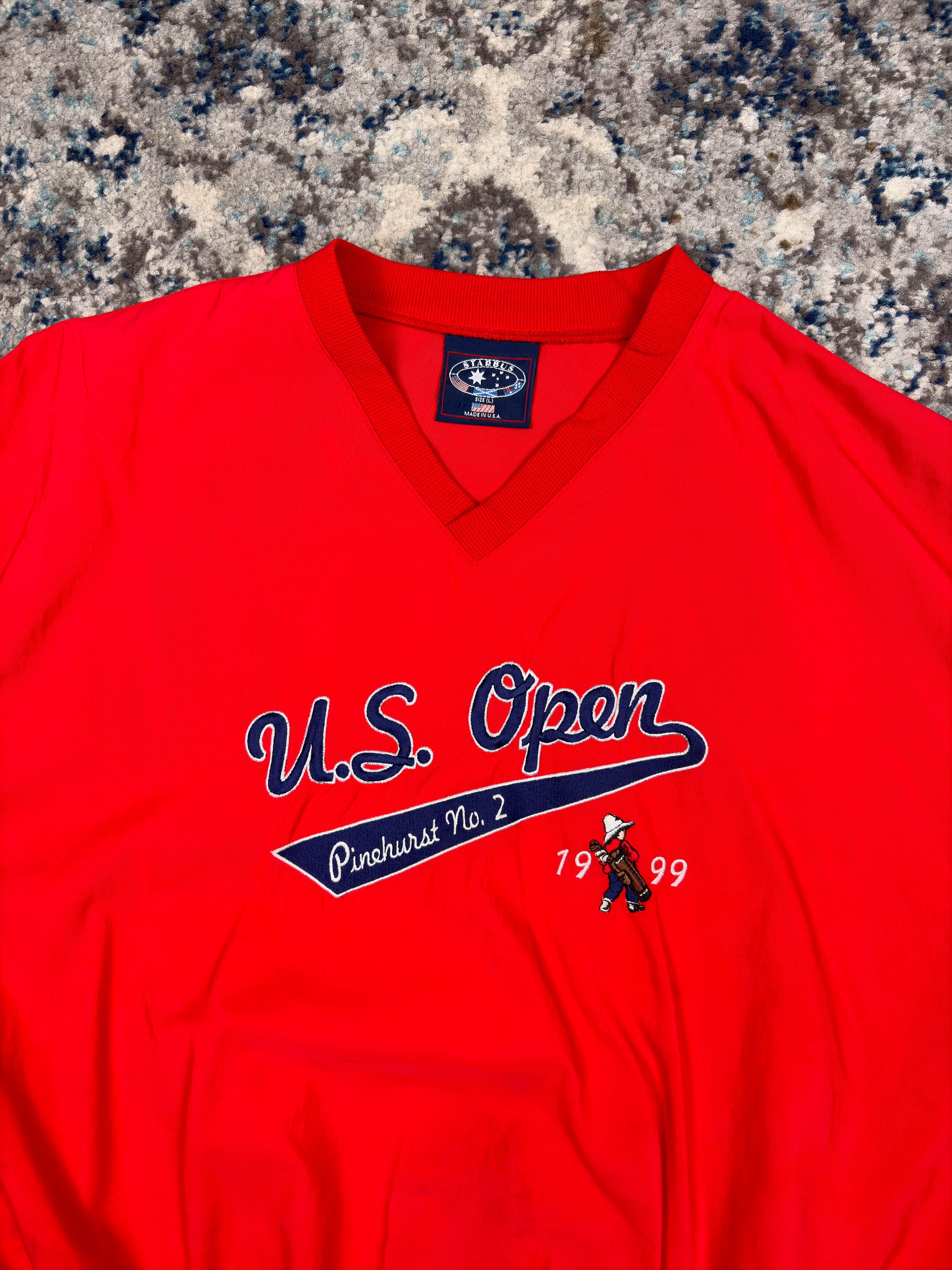 Vintage 1999 US Open Embroidered Tailsweep Windbreaker Jacket Size Large