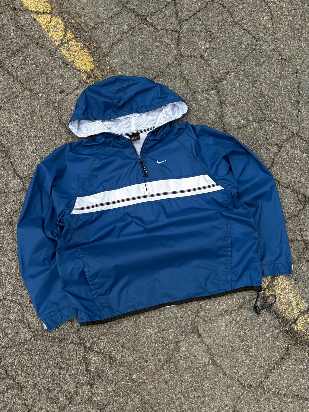 Vintage Nike Embroidered Mini Swoosh Anorak Jacket Size YOUTH Large