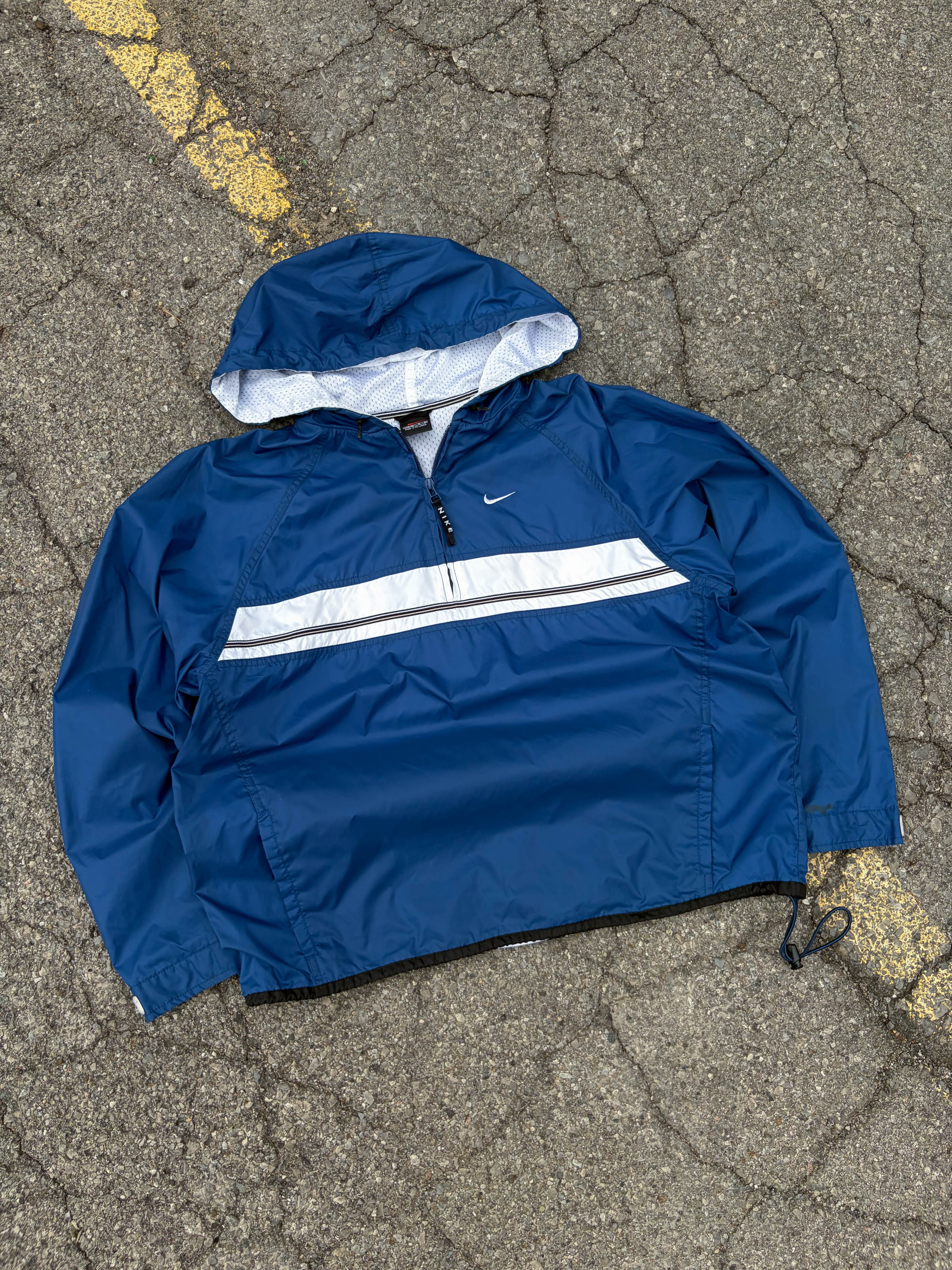 Vintage Nike Embroidered Mini Swoosh Anorak Jacket Size YOUTH Large