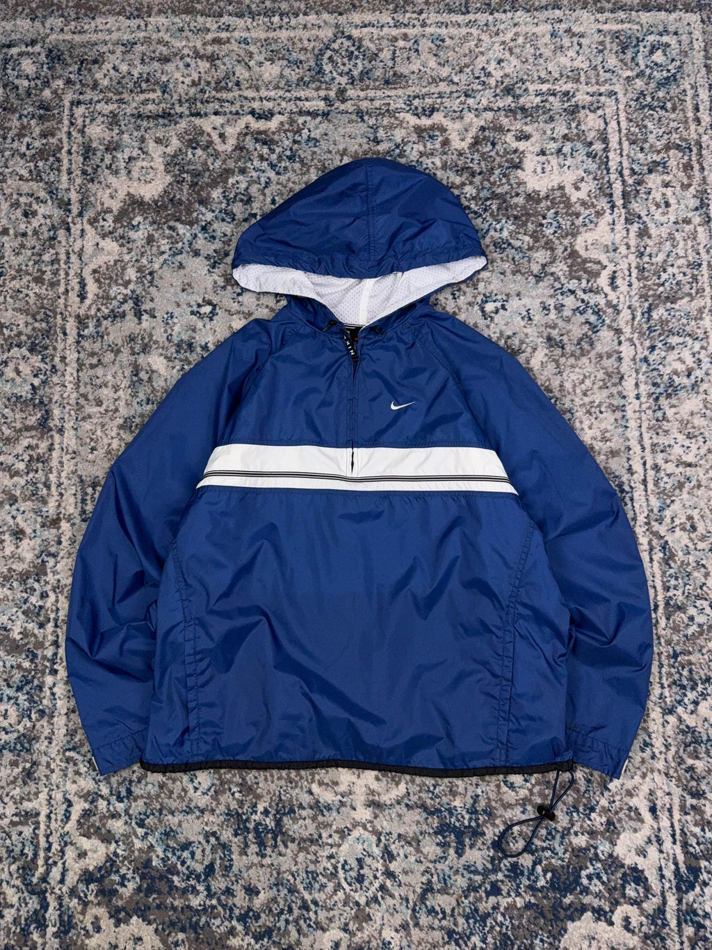 Vintage Nike Embroidered Mini Swoosh Anorak Jacket Size YOUTH Large