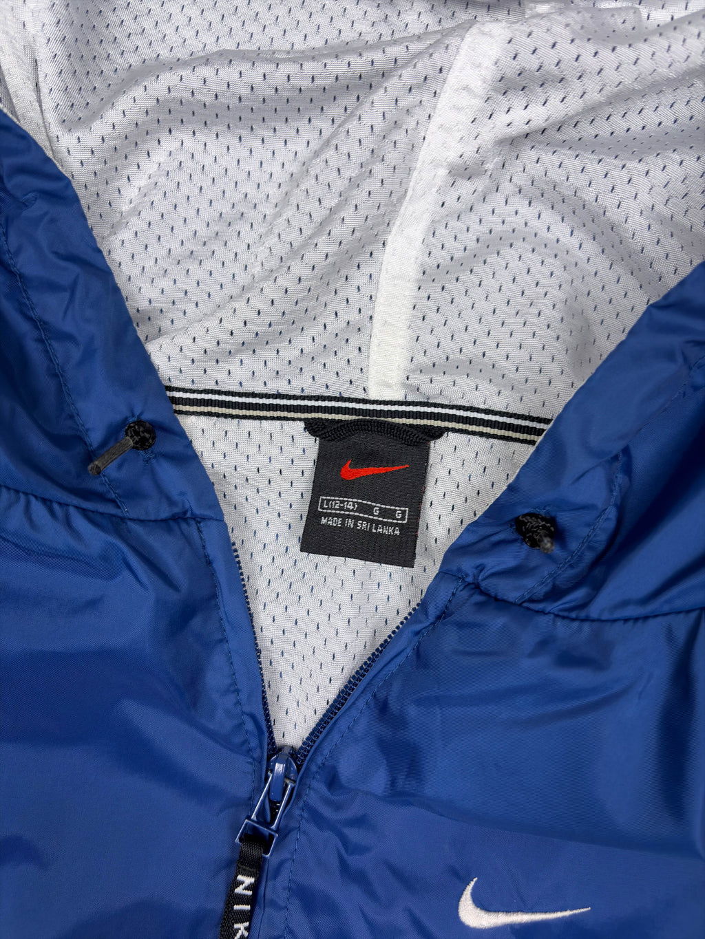Vintage Nike Embroidered Mini Swoosh Anorak Jacket Size YOUTH Large
