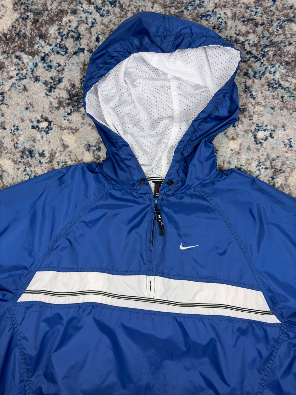 Vintage Nike Embroidered Mini Swoosh Anorak Jacket Size YOUTH Large