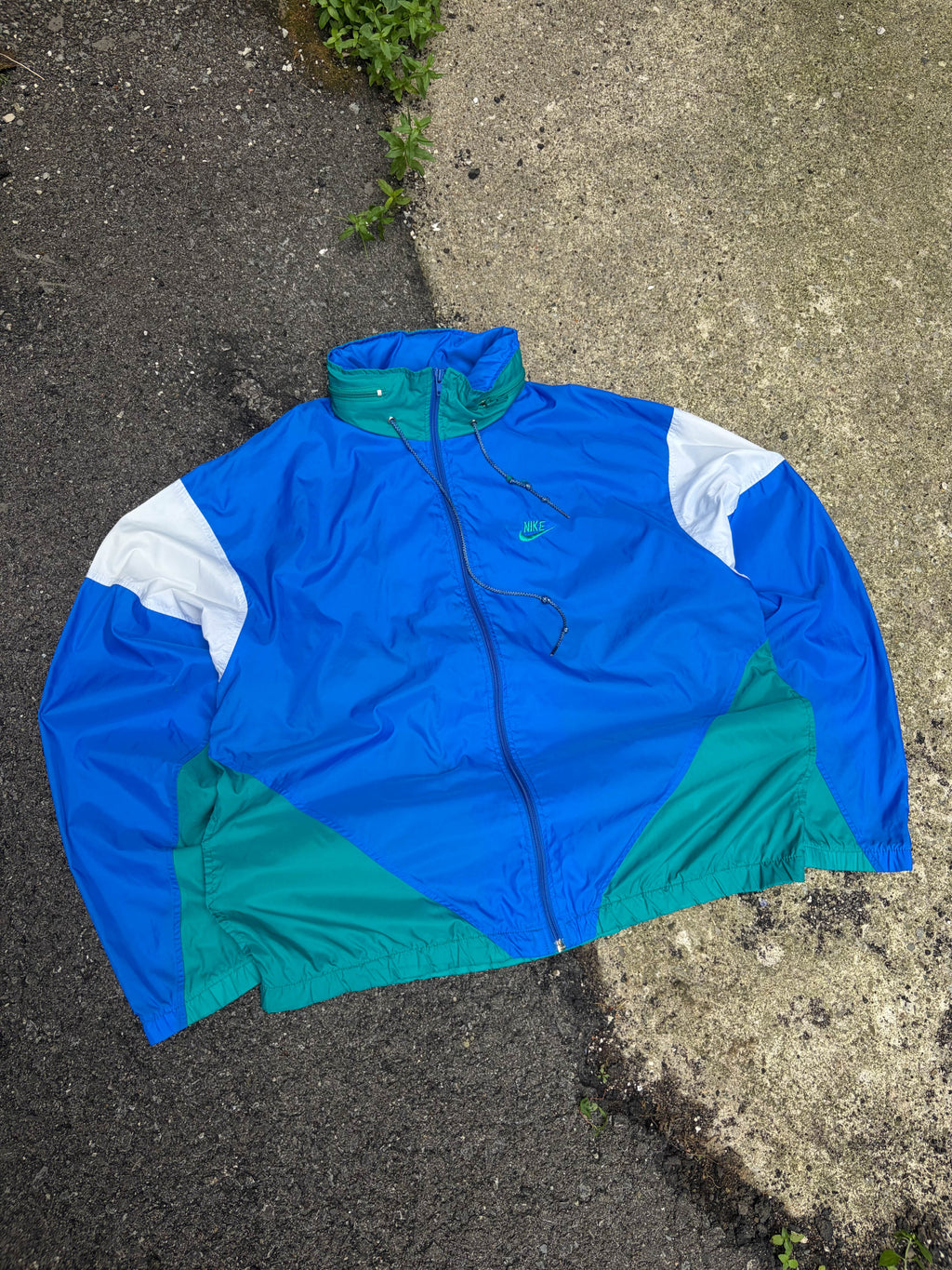 Vintage 90s Nike Embroidered Swoosh Spellout Windbreaker Jacket Size Large