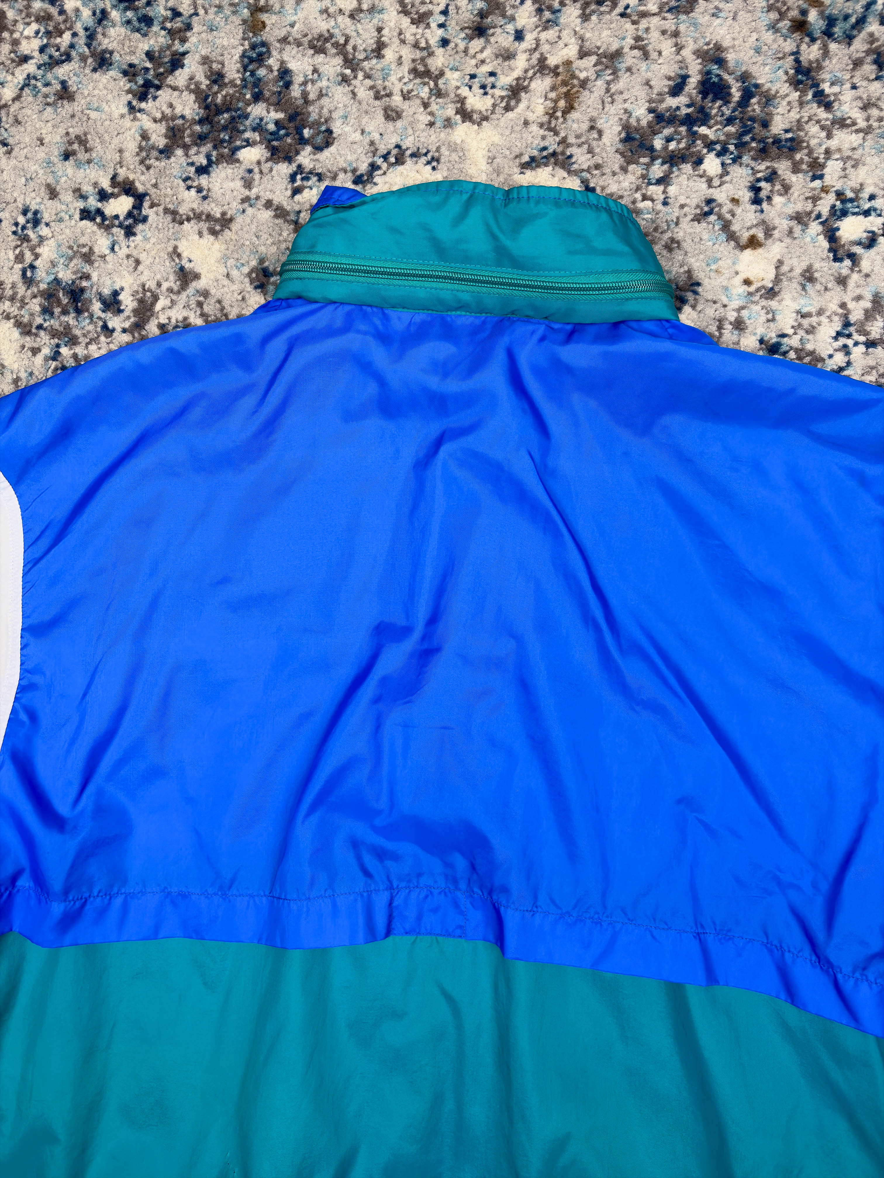 Vintage 90s Nike Embroidered Swoosh Spellout Windbreaker Jacket Size Large
