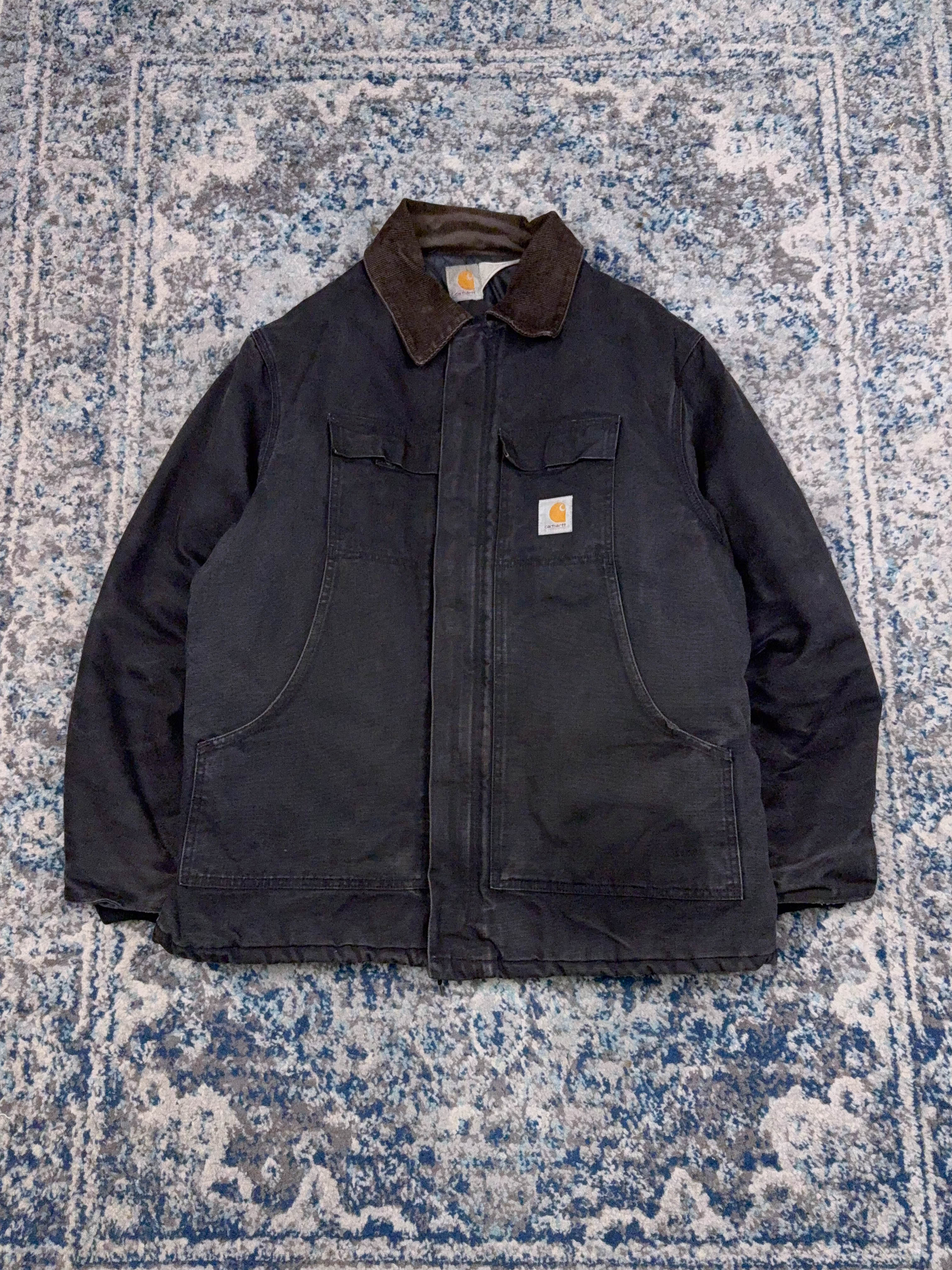 Vintage Carhartt Quilted Lined Canvas Workwear Arctic Jacket Size XL
