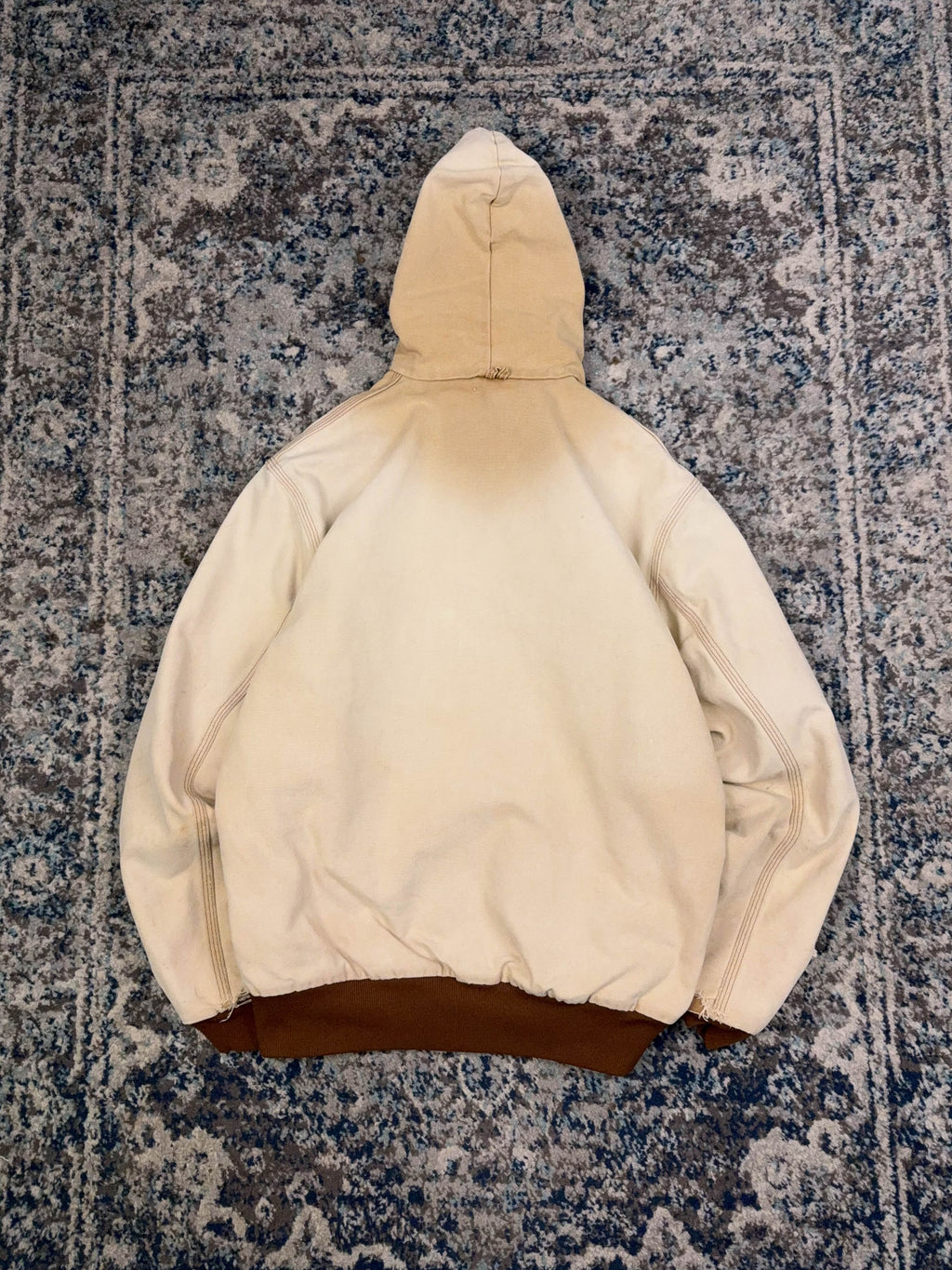 Vintage Carhartt Thermal Lined Workwear Hooded Active Jacket Size LT