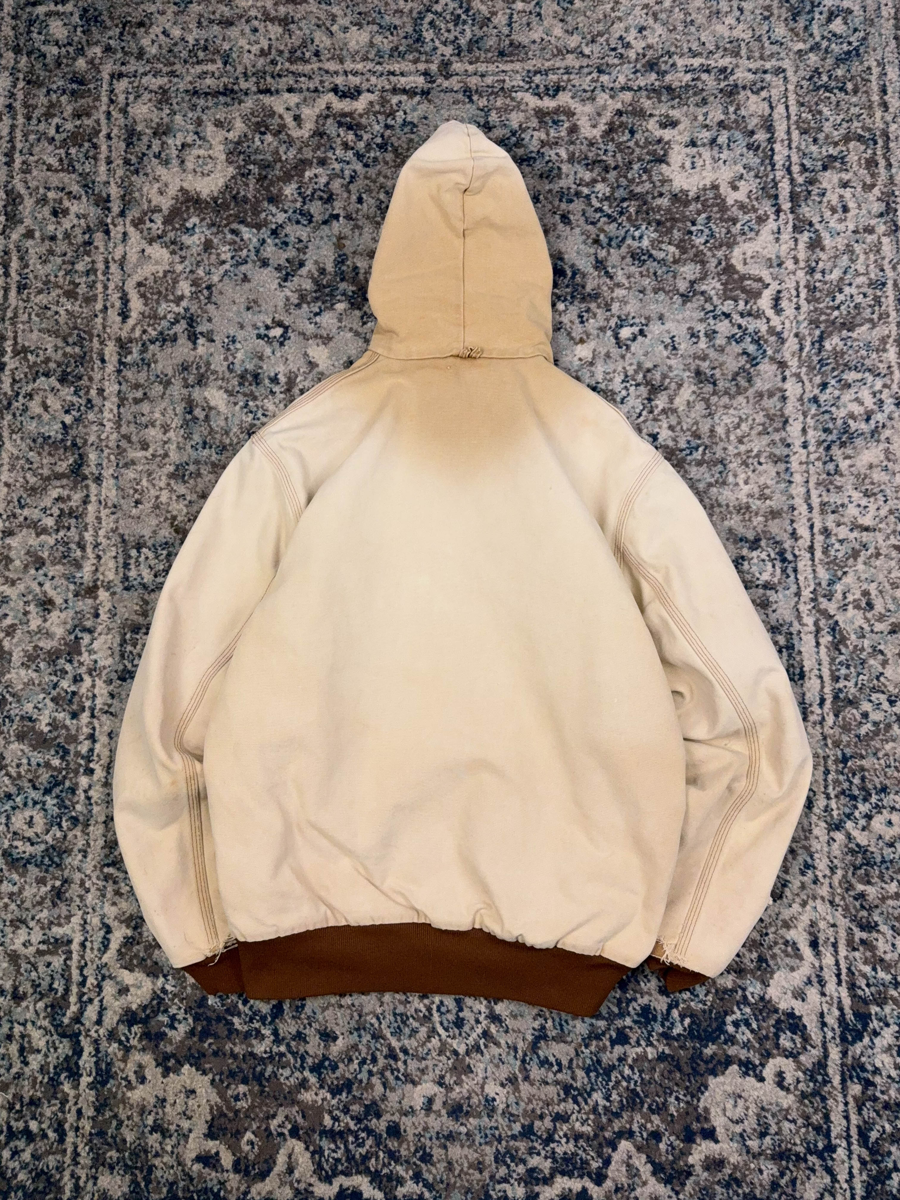 Vintage Carhartt Thermal Lined Workwear Hooded Active Jacket Size LT