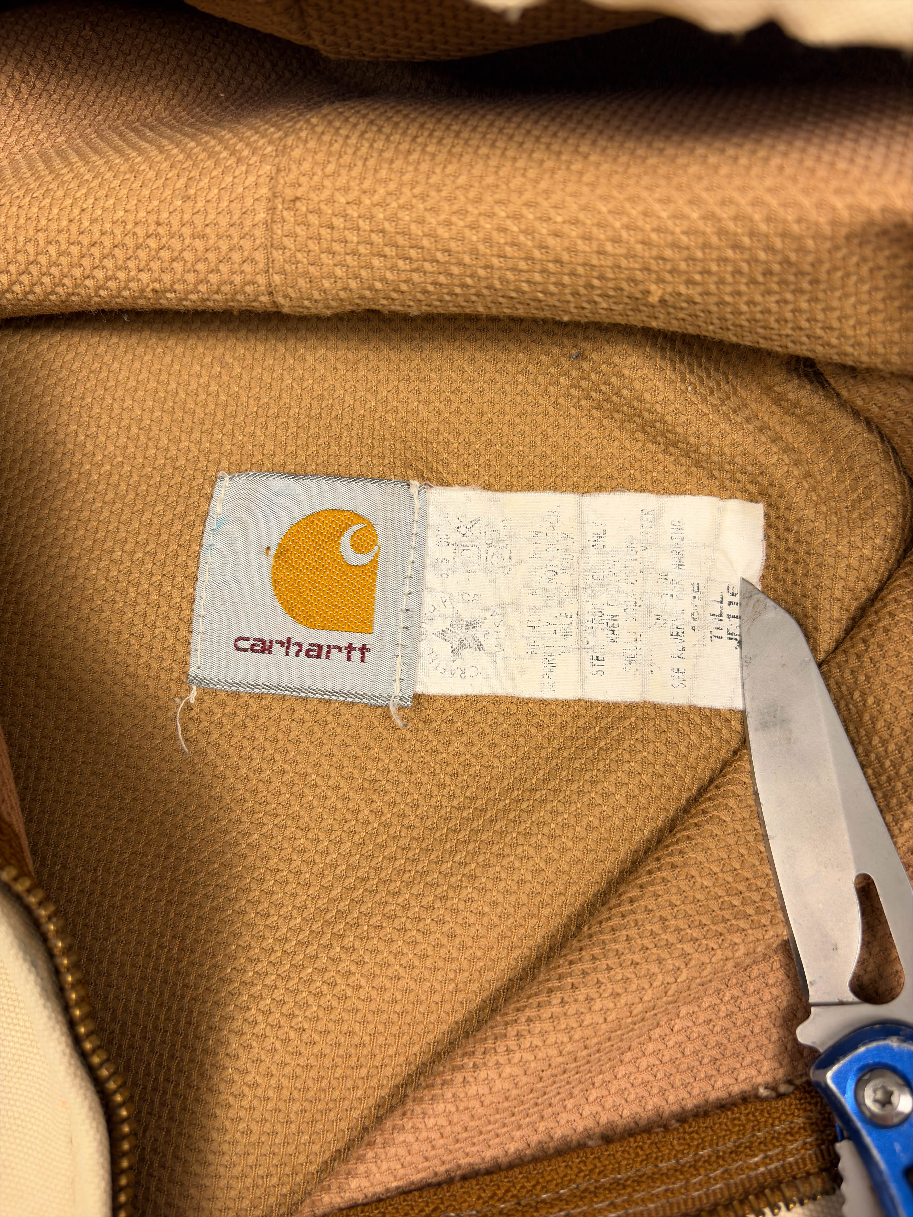 Vintage Carhartt Thermal Lined Workwear Hooded Active Jacket Size LT