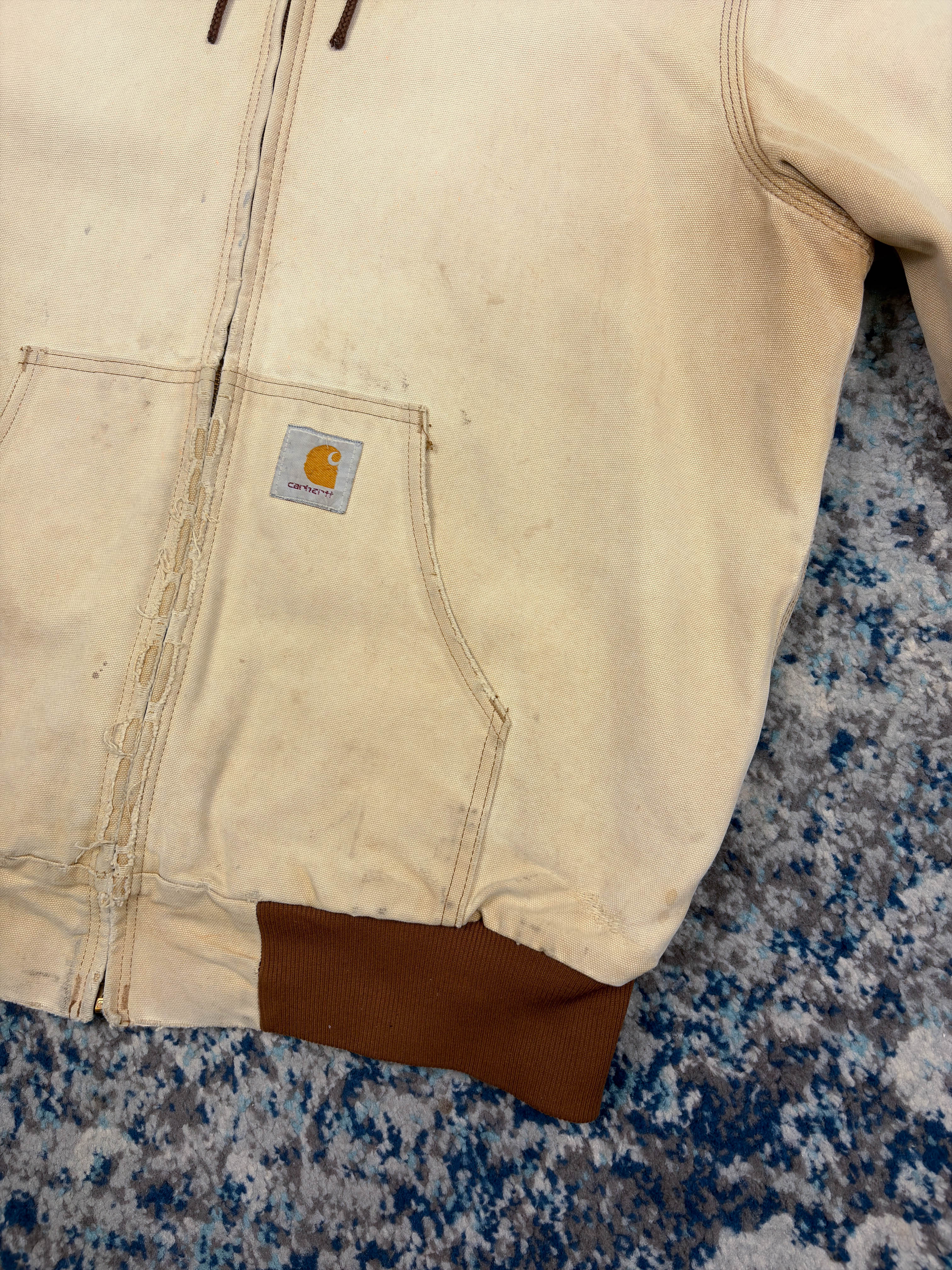 Vintage Carhartt Thermal Lined Workwear Hooded Active Jacket Size LT