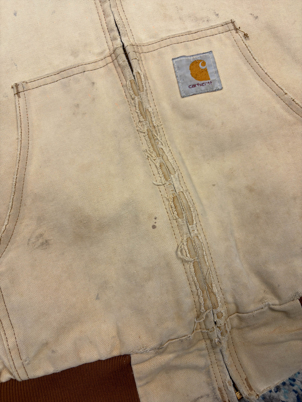 Vintage Carhartt Thermal Lined Workwear Hooded Active Jacket Size LT